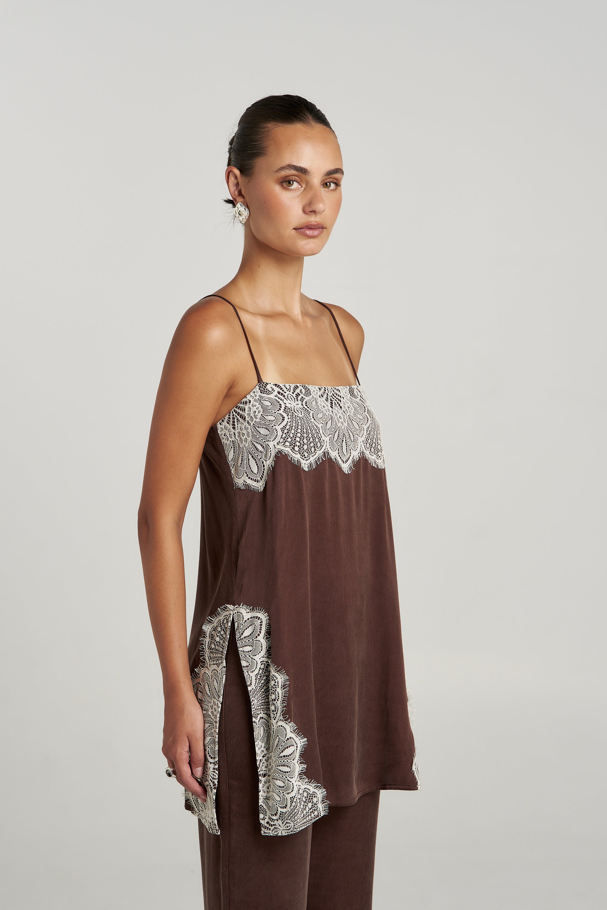 FLORENCE SHIFT TOP - ESPRESSO
