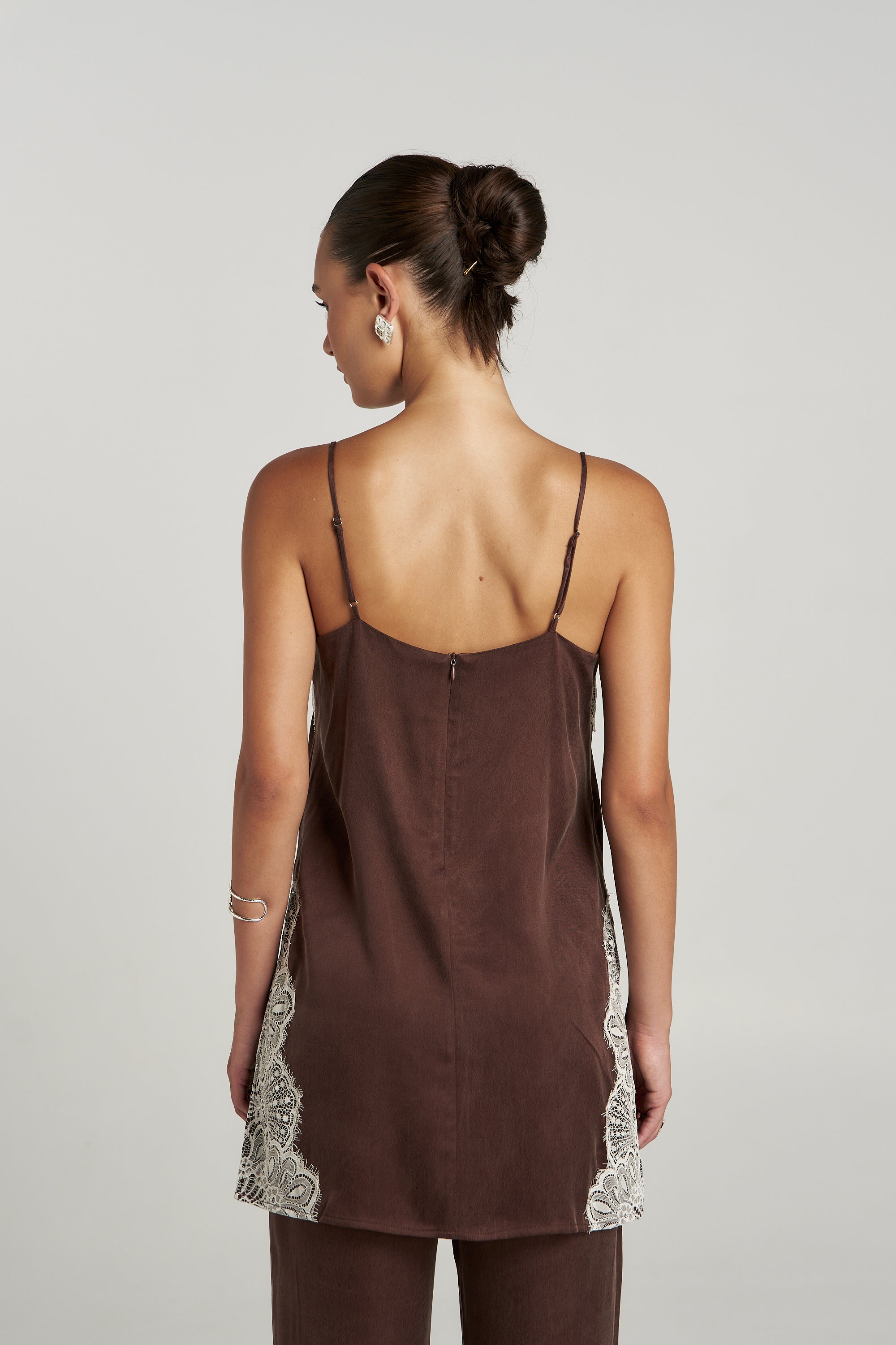FLORENCE SHIFT TOP - ESPRESSO