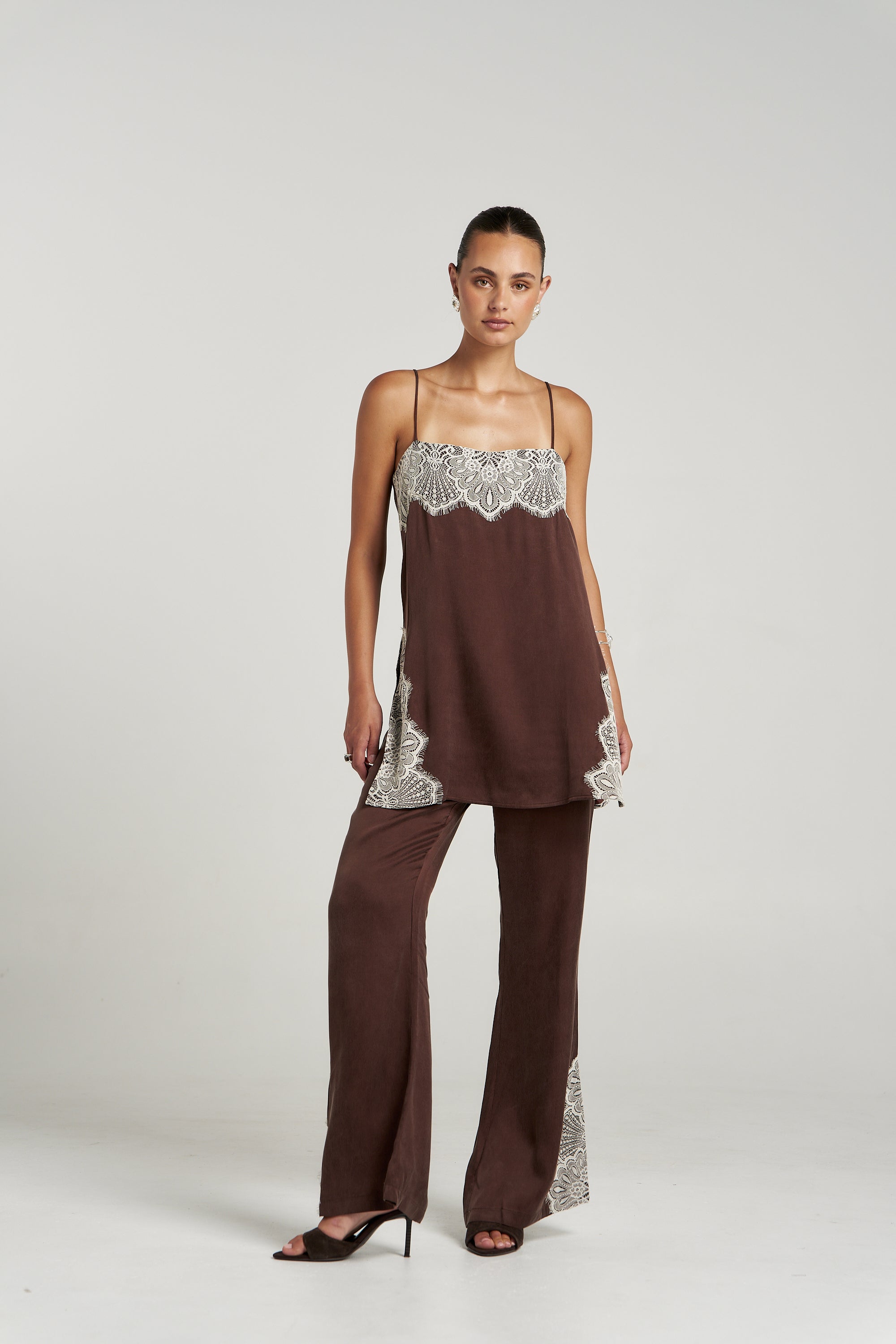 FLORENCE SHIFT TOP - ESPRESSO