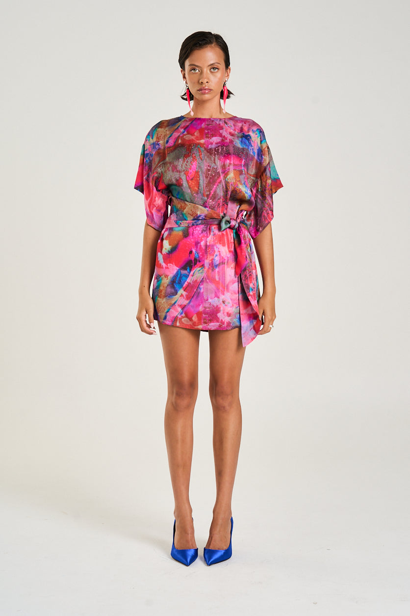 TIE FRONT DRESS - FISH TANK