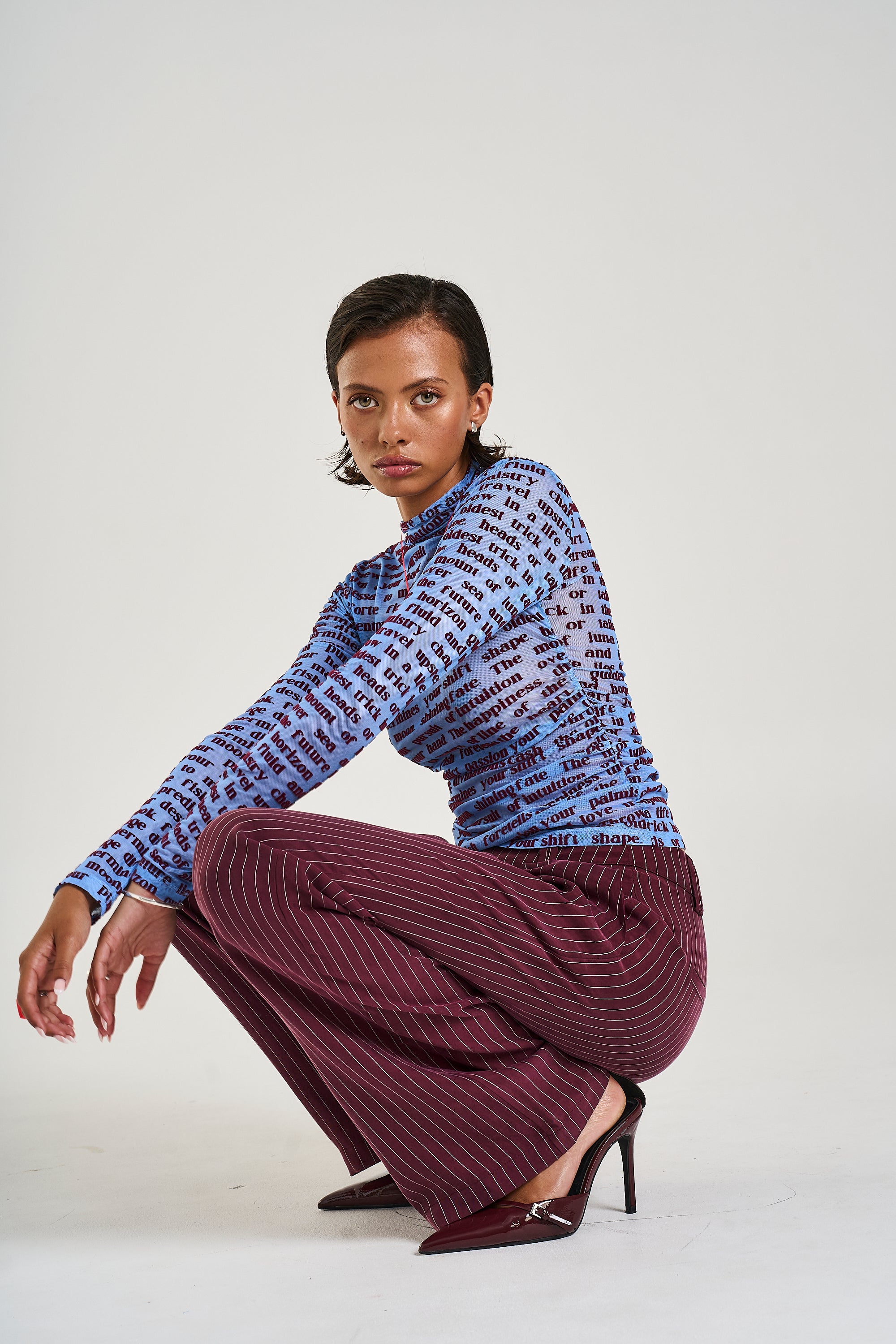 LS RUCHED TOP - FORTUNE TELLER