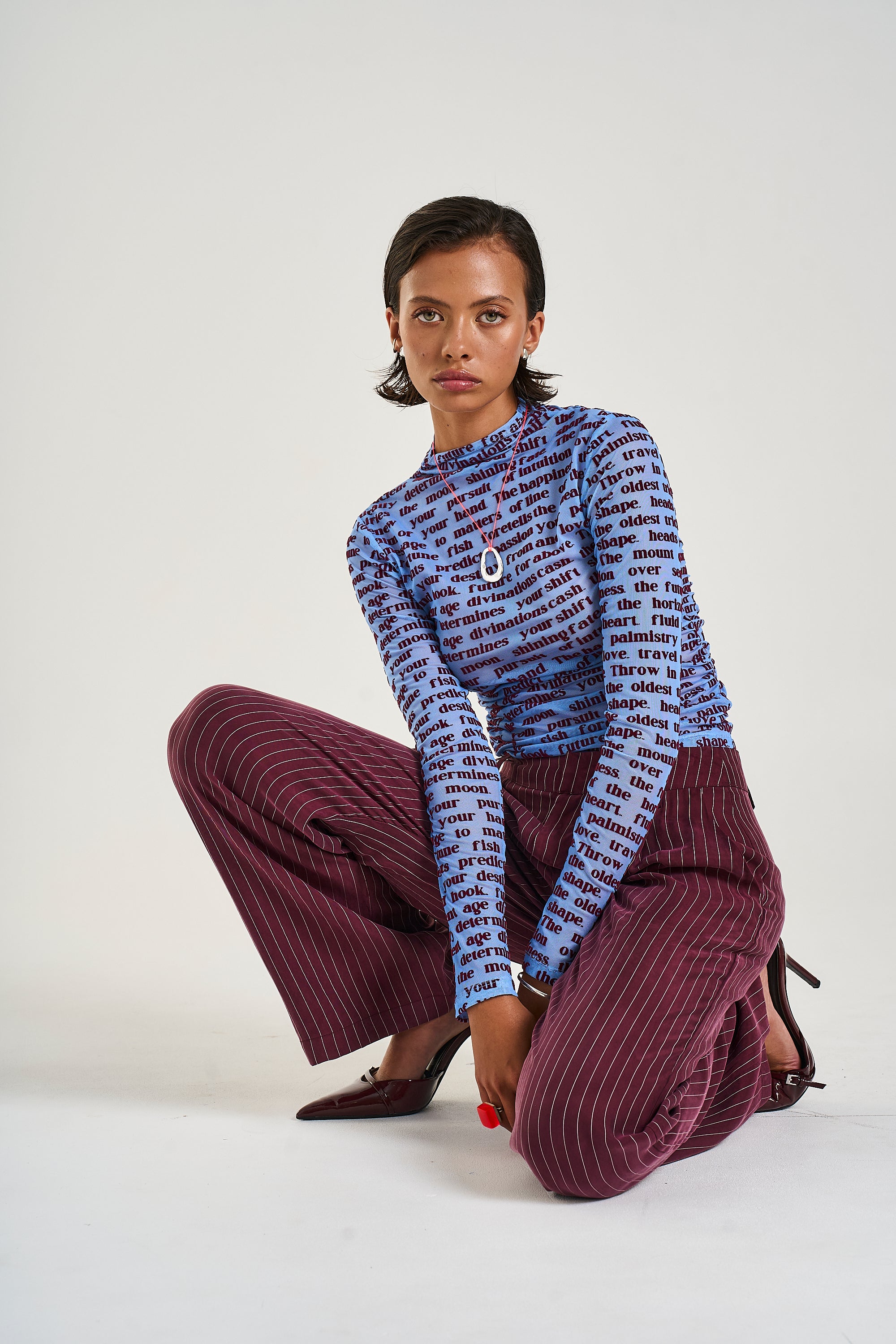 LS RUCHED TOP - FORTUNE TELLER