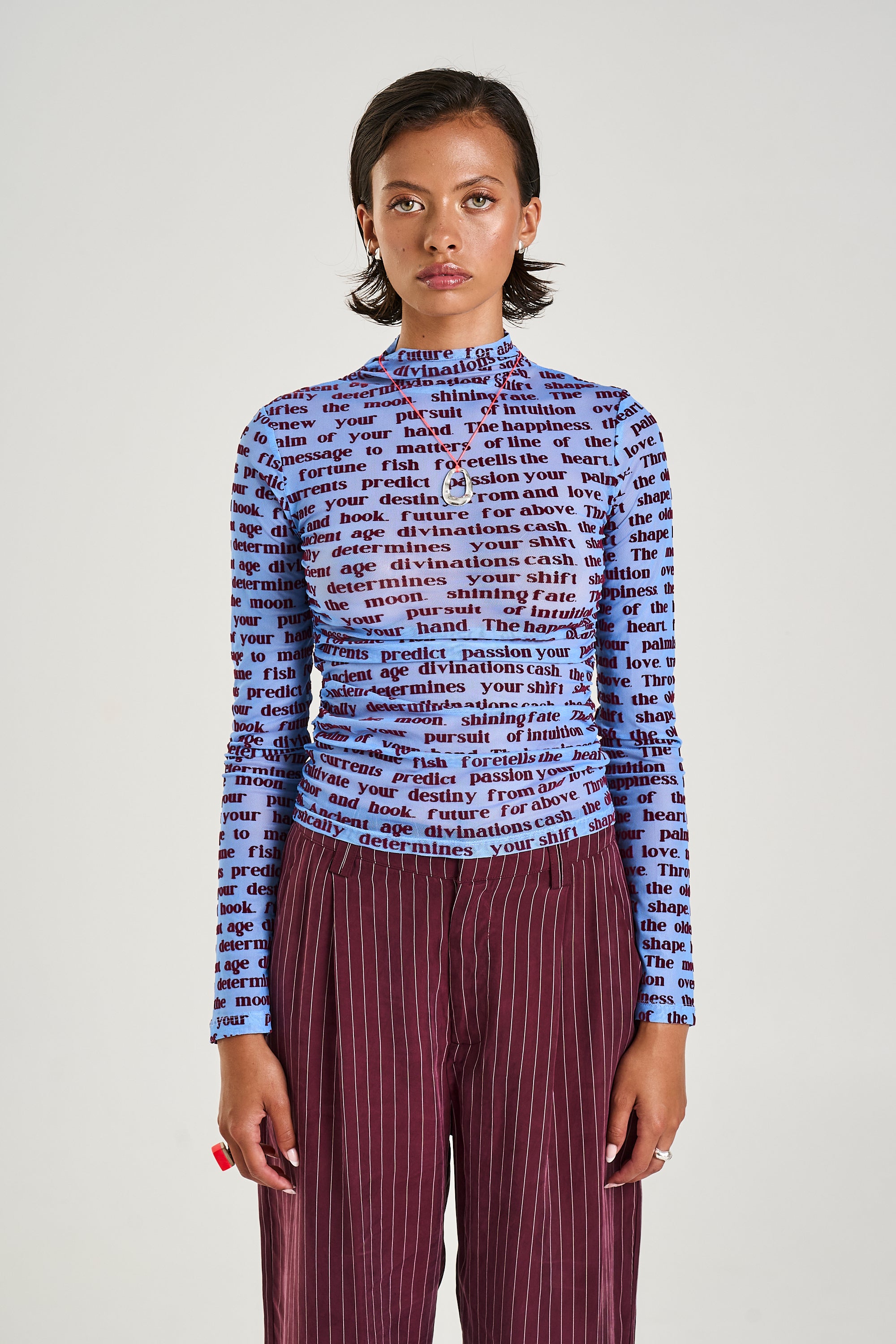 LS RUCHED TOP - FORTUNE TELLER