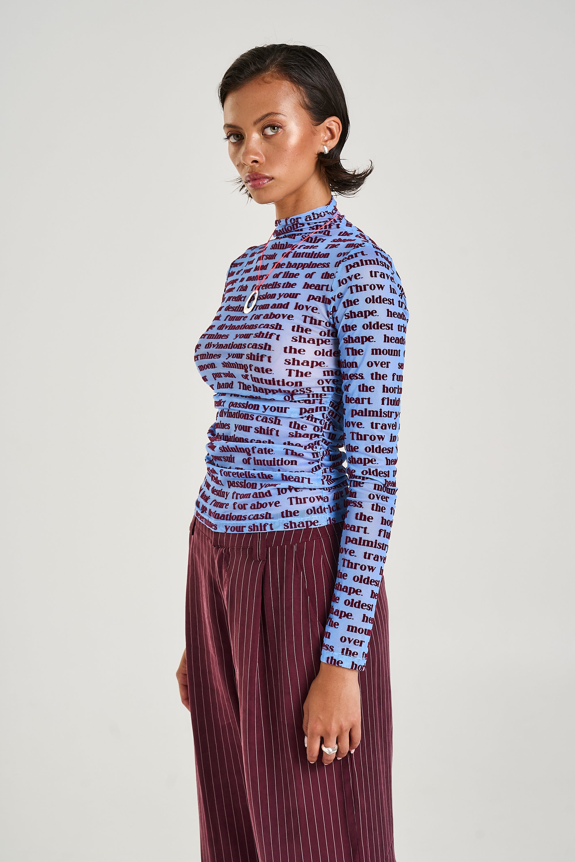 LS RUCHED TOP - FORTUNE TELLER