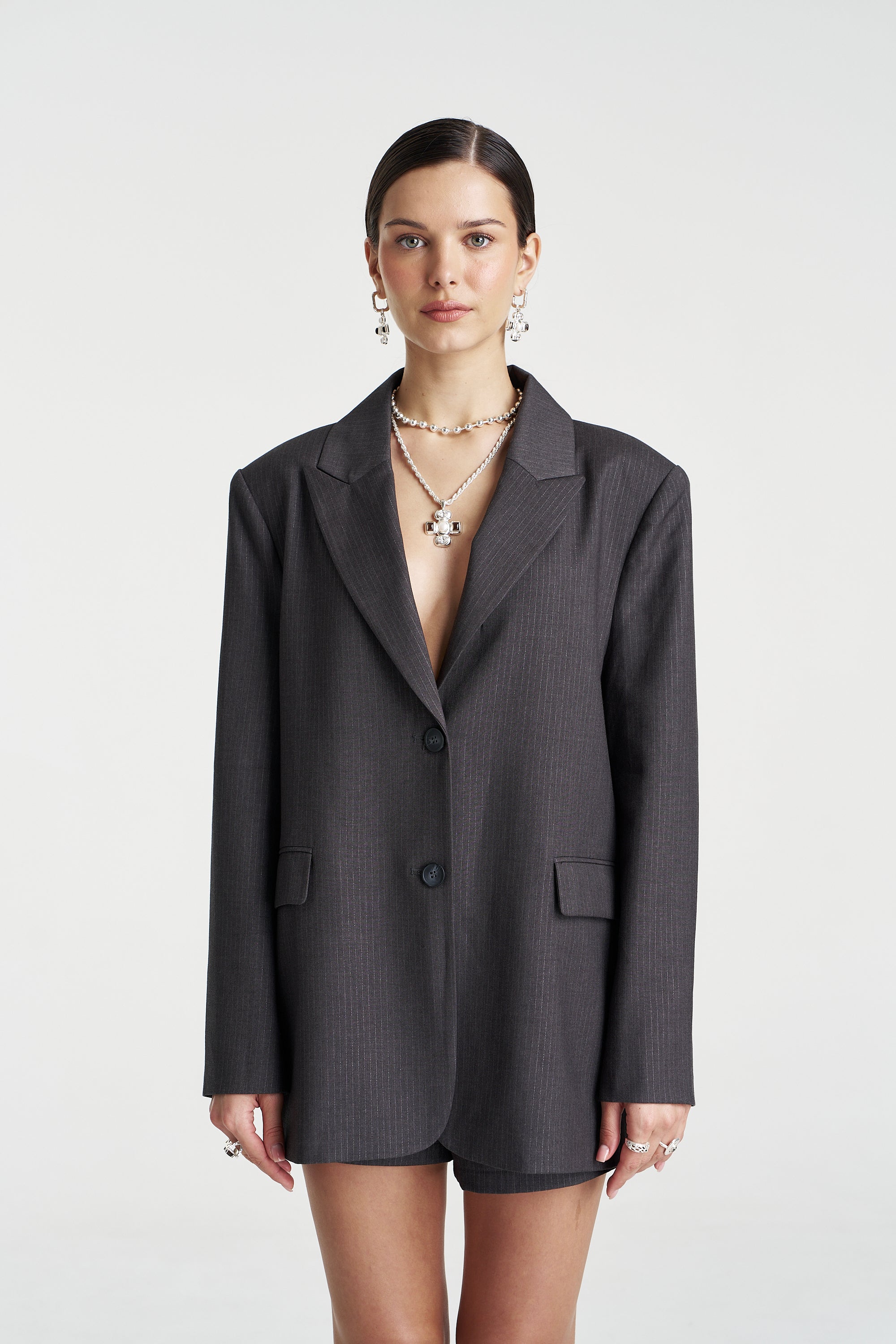 OS BLAZER - GREY GLIMMER