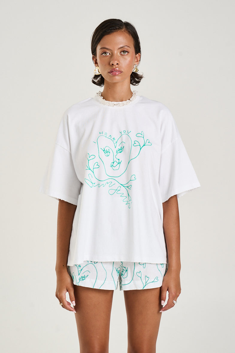 BAND TEE - I HEART U