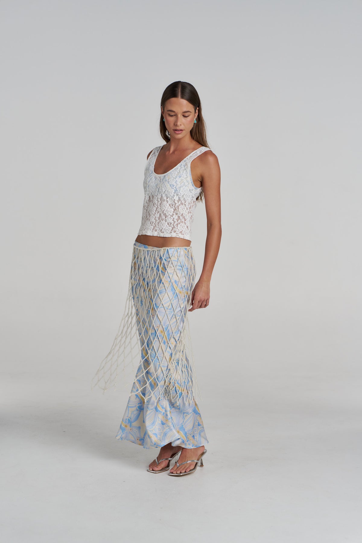 SLIP SKIRT - ORCHID PRISM