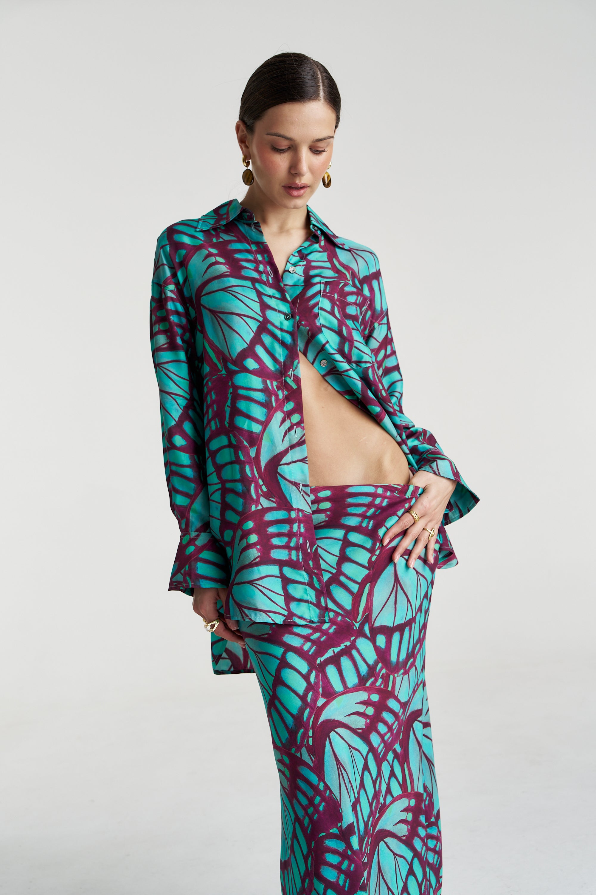 BOSS LS SHIRT - JADE BUTTERFLY