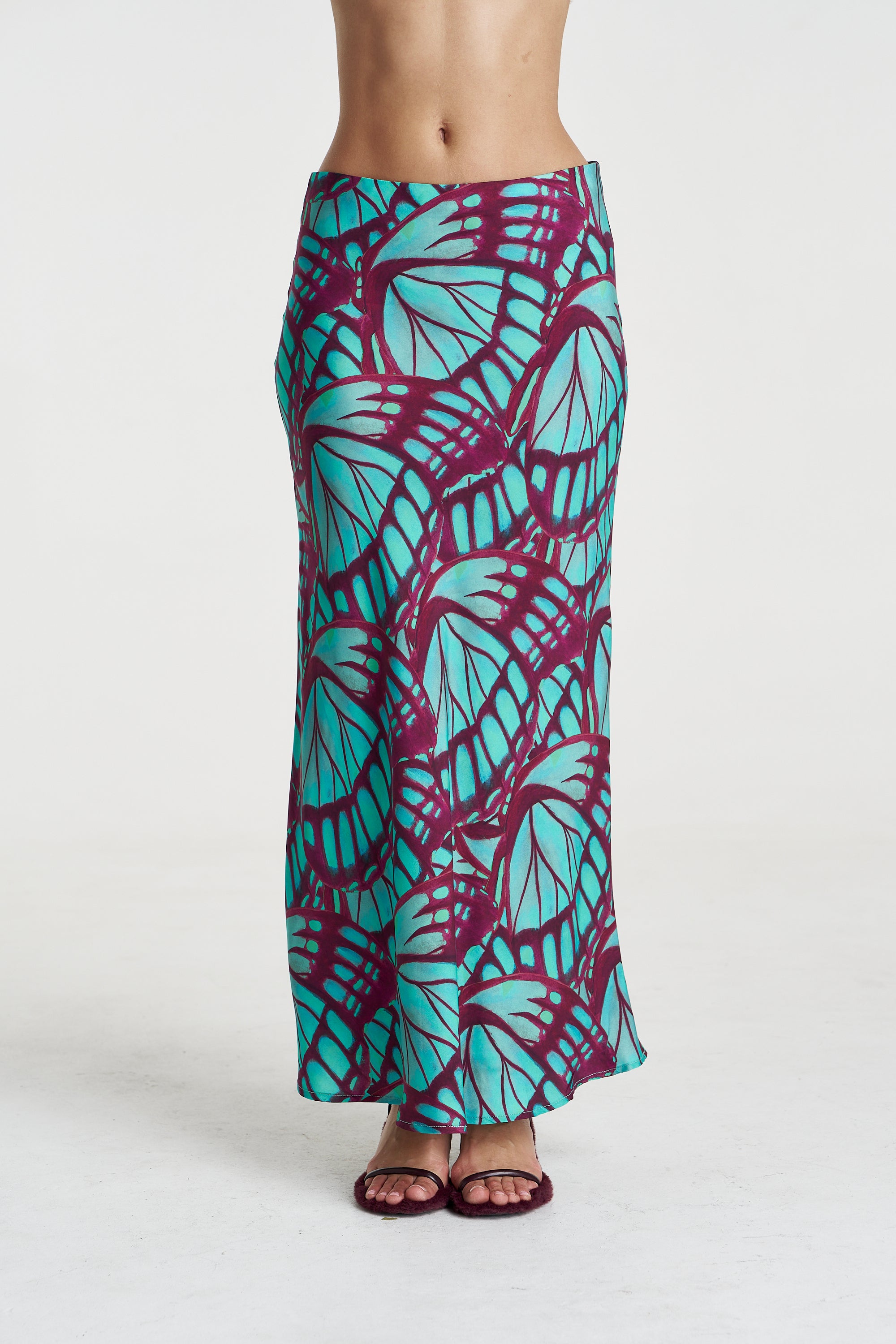 SLIP SKIRT - JADE BUTTERFLY