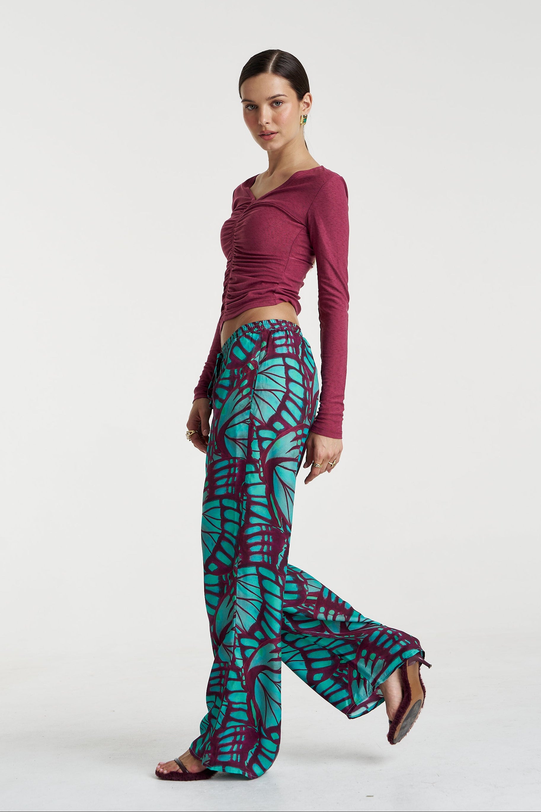 FOREVER PANT - JADE BUTTERFLY