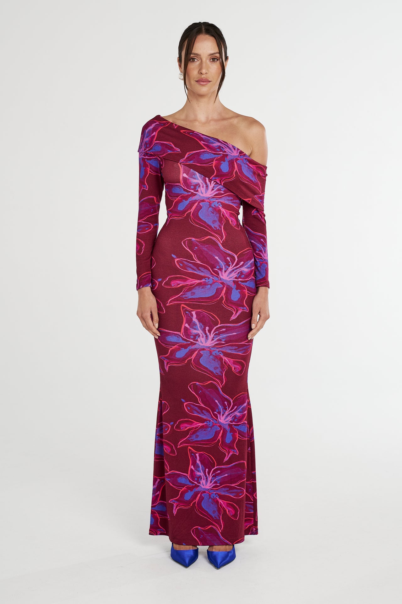 DROP SHOULDER MAXI DRESS - JAM LILY