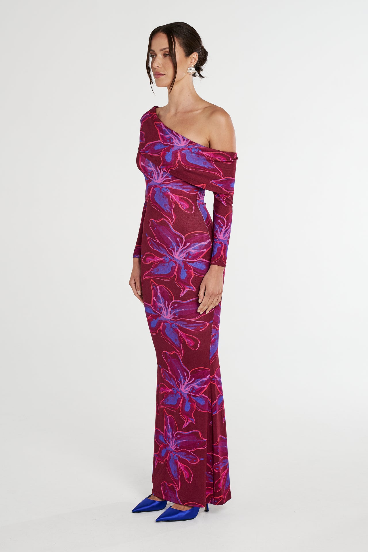 DROP SHOULDER MAXI DRESS - JAM LILY