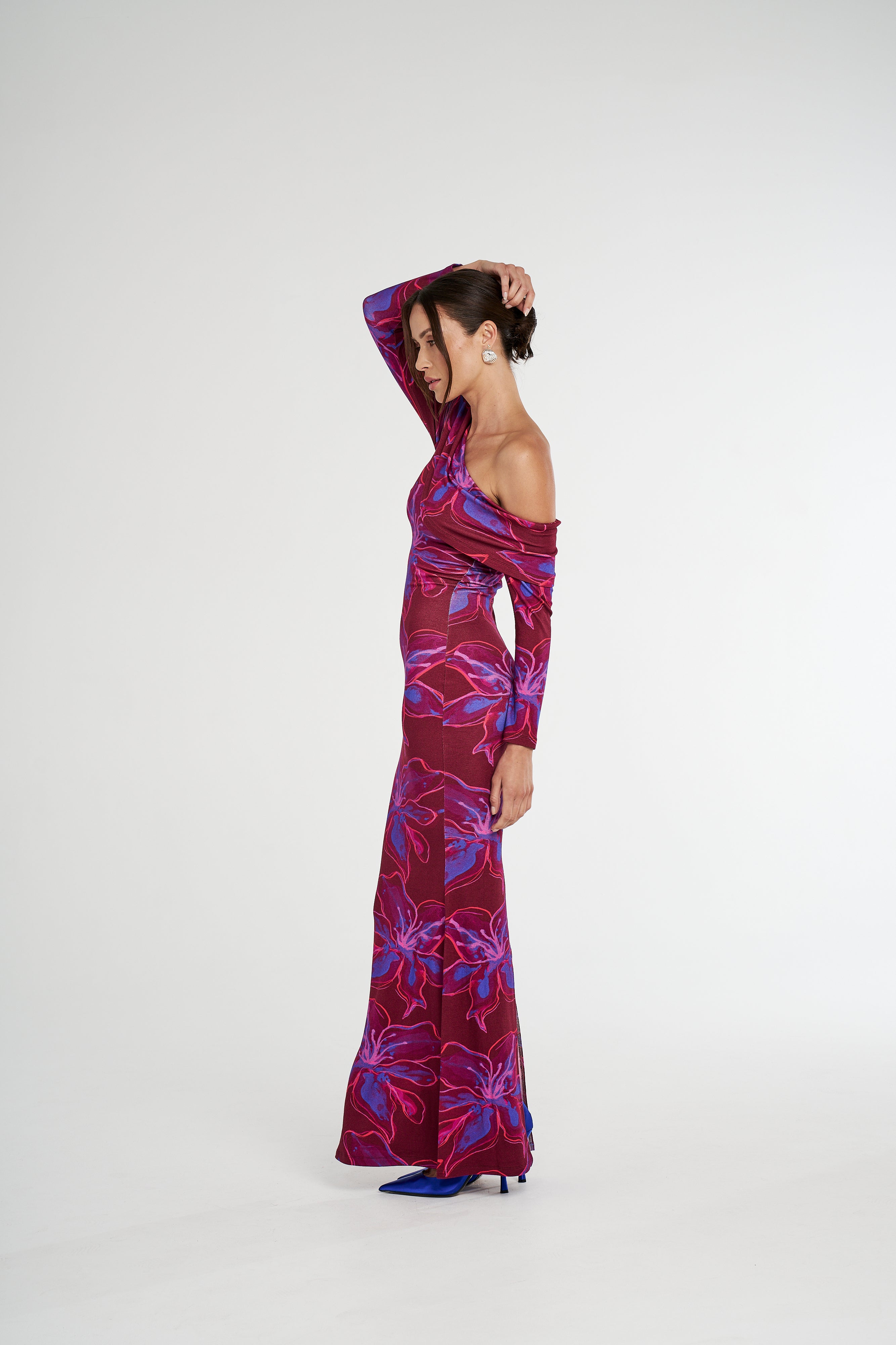 DROP SHOULDER MAXI DRESS - JAM LILY