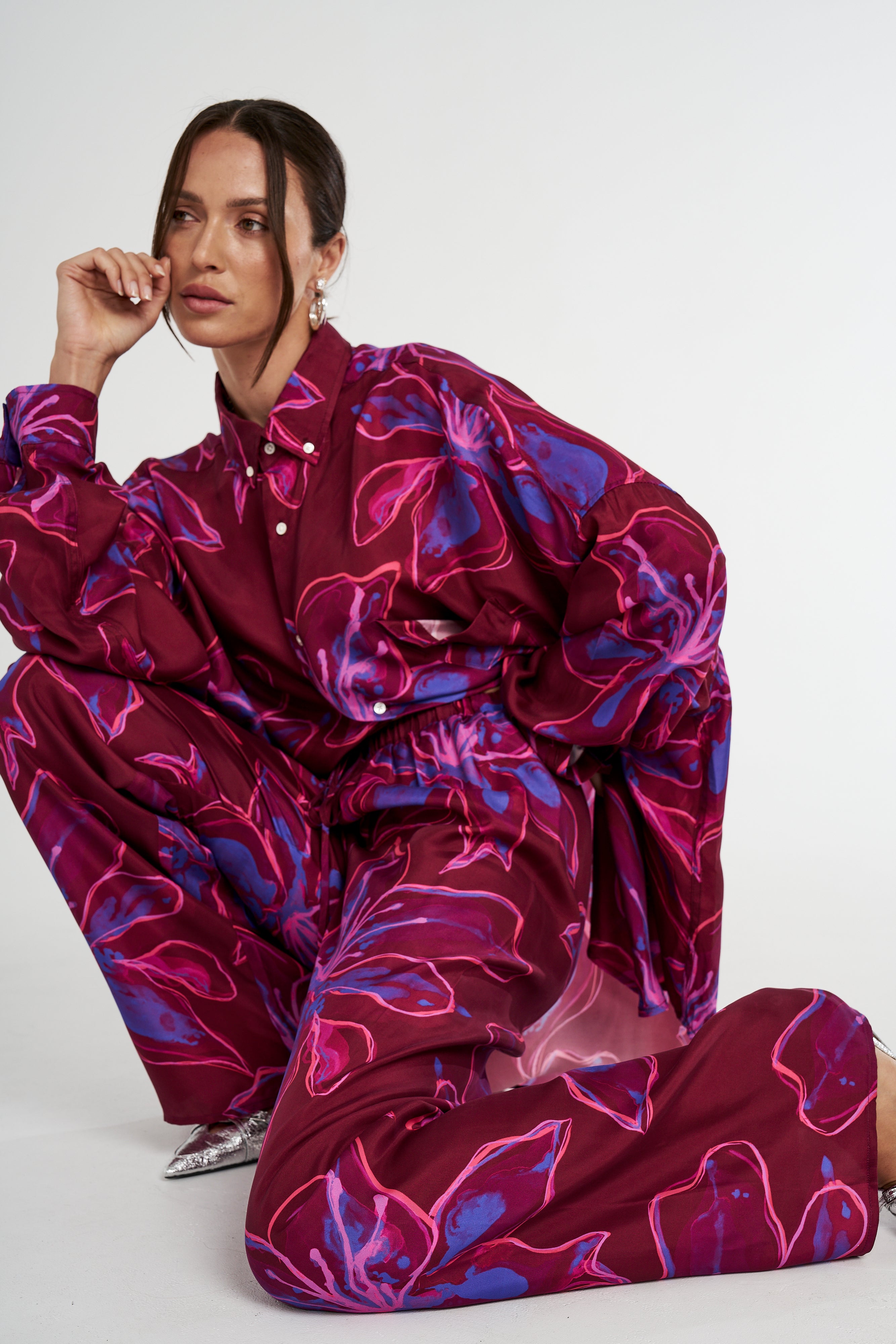 RELAXED DRAWSTRING PANT - JAM LILY