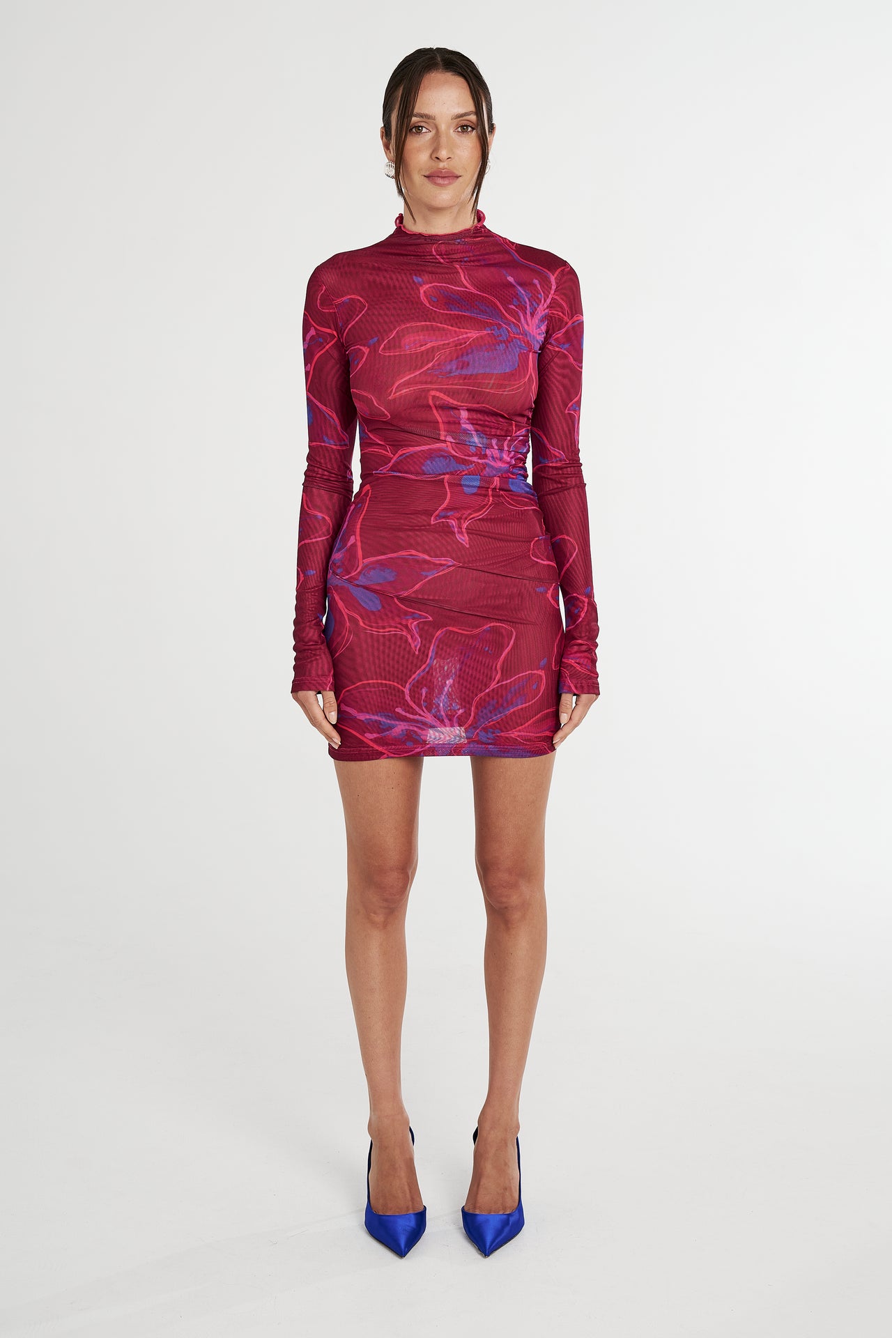LS RUCHED DRESS - JAM LILY