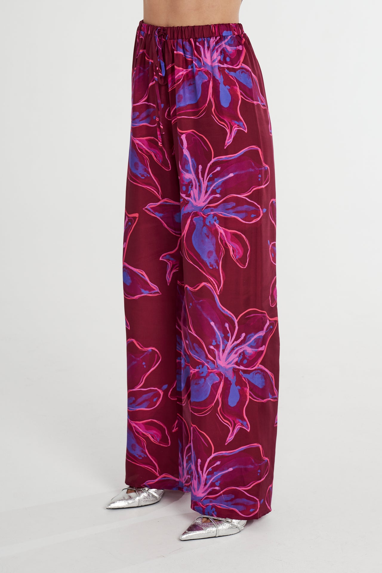 RELAXED DRAWSTRING PANT - JAM LILY