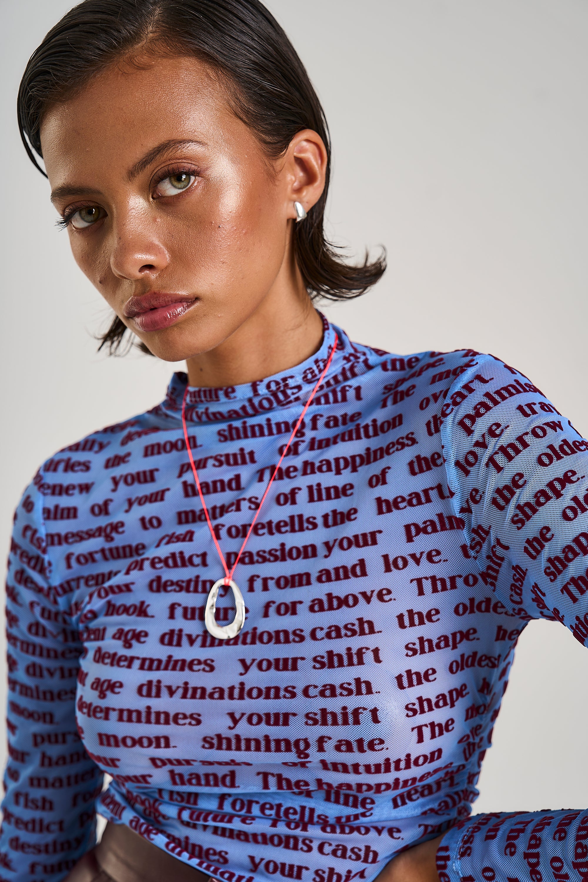 LS RUCHED TOP - FORTUNE TELLER
