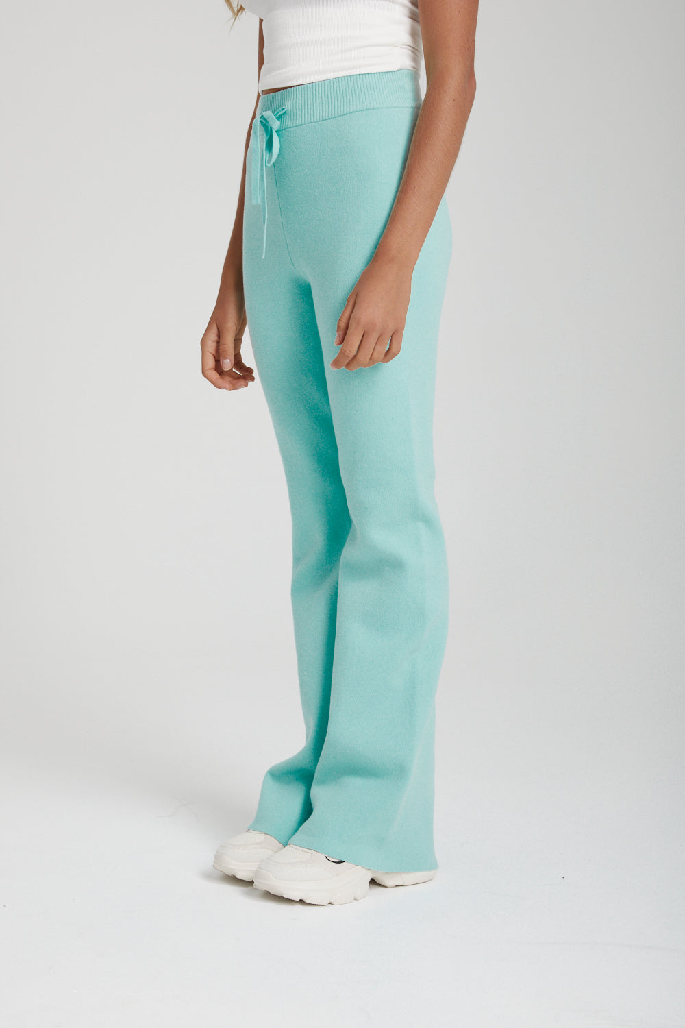 KNIT FLARES - AQUA