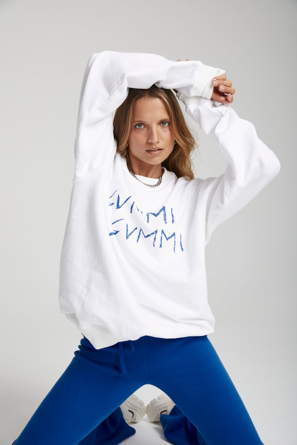 BIG JUMPER - WHITE/COBALT