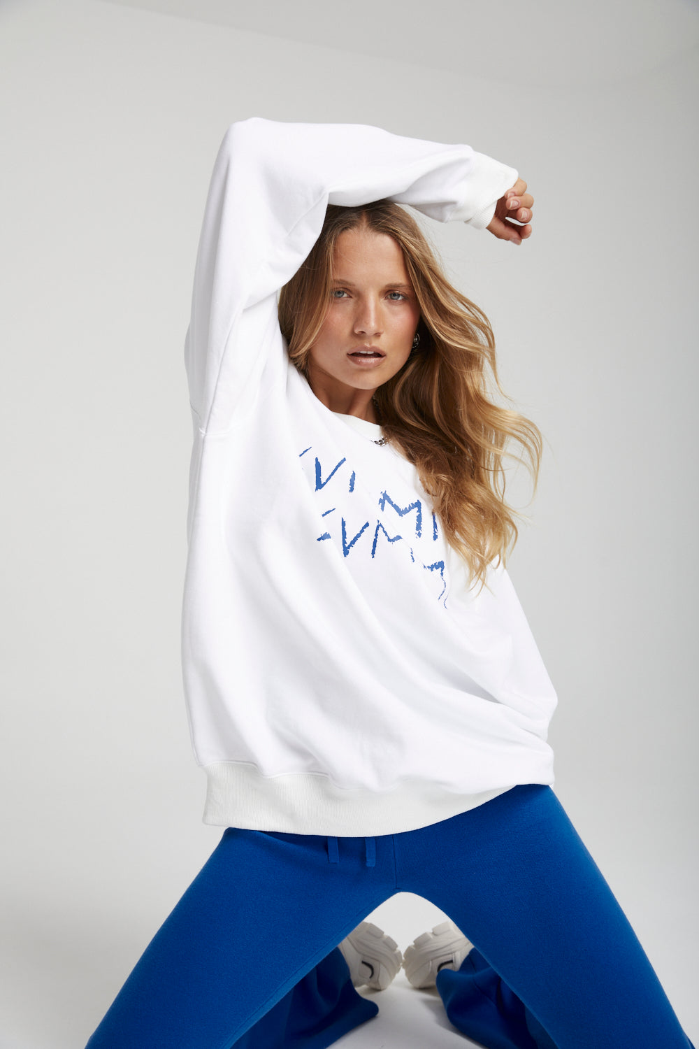 BIG JUMPER - WHITE/COBALT