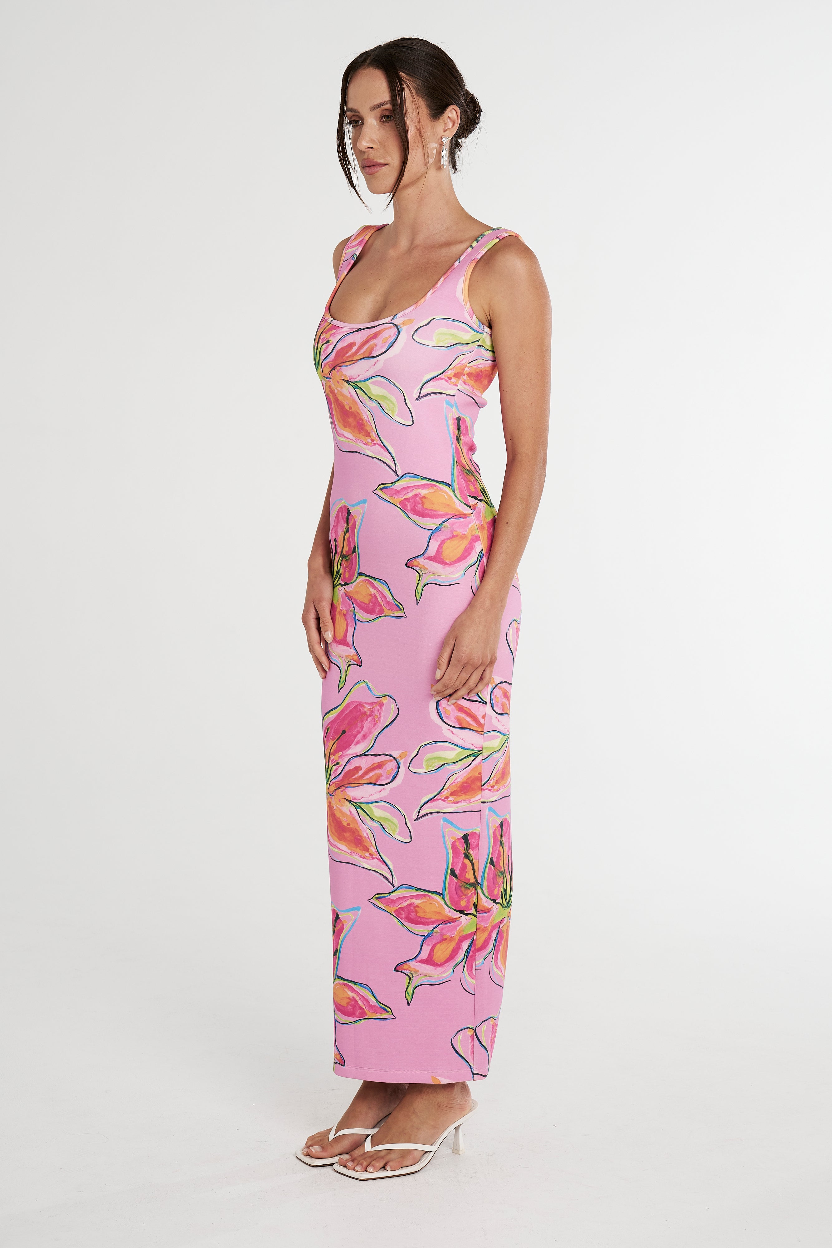 SCOOP NECK MAXI - LILAC LILY
