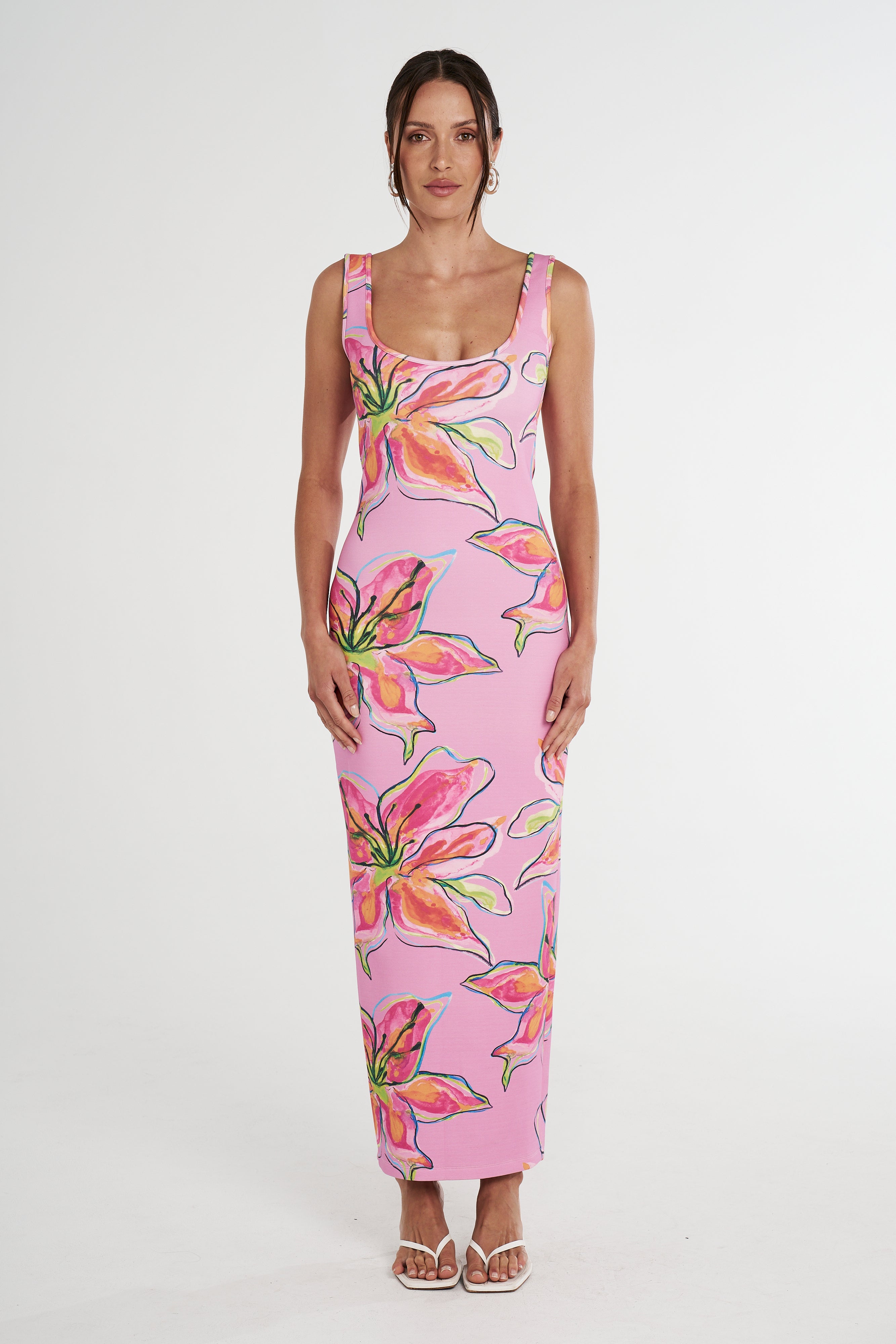 SCOOP NECK MAXI - LILAC LILY