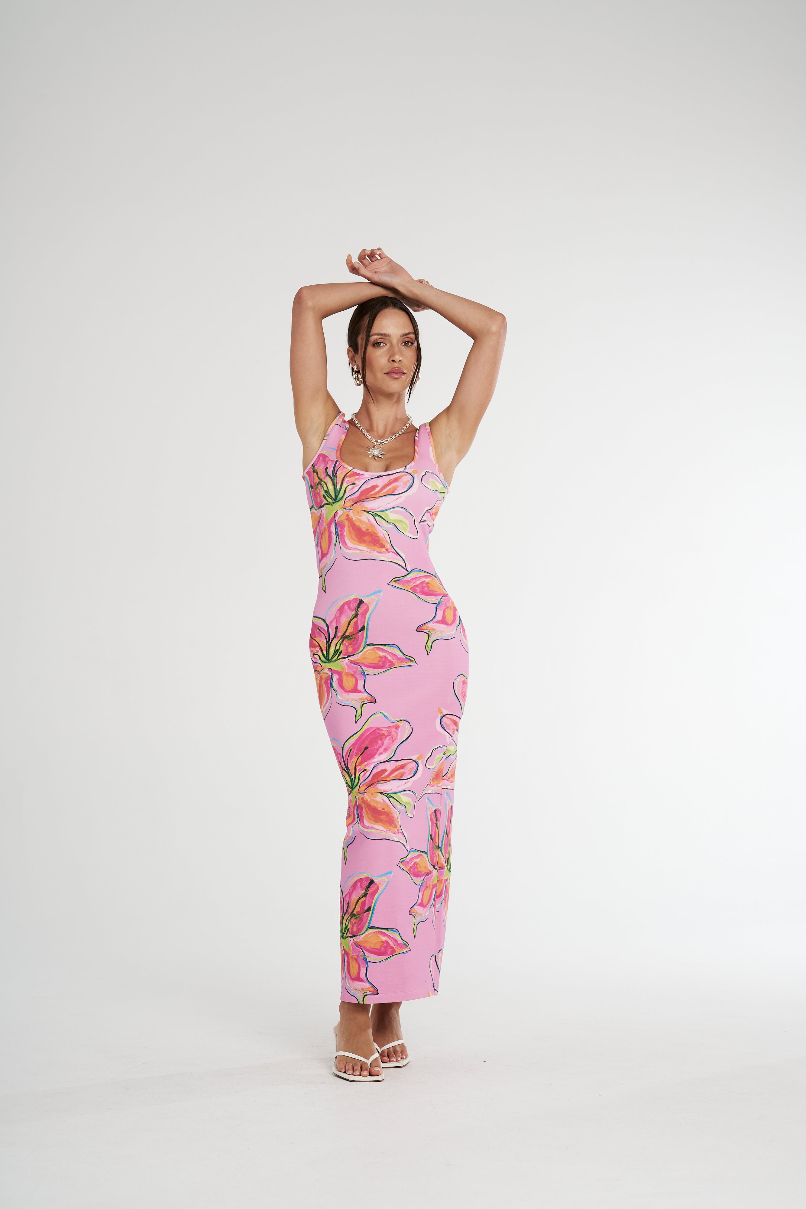 SCOOP NECK MAXI - LILAC LILY
