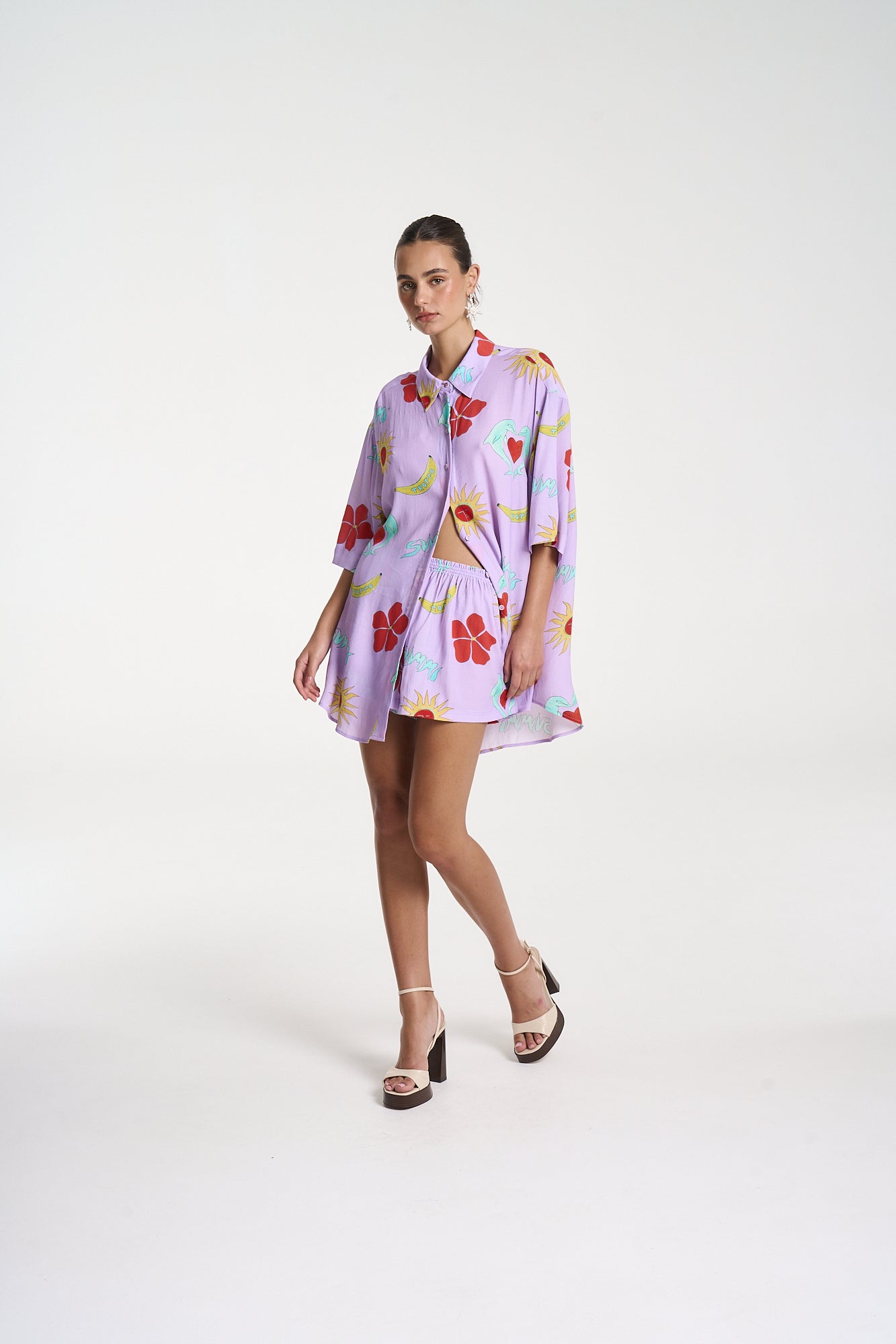 RELAXED SHORT - LILAC TROPPO