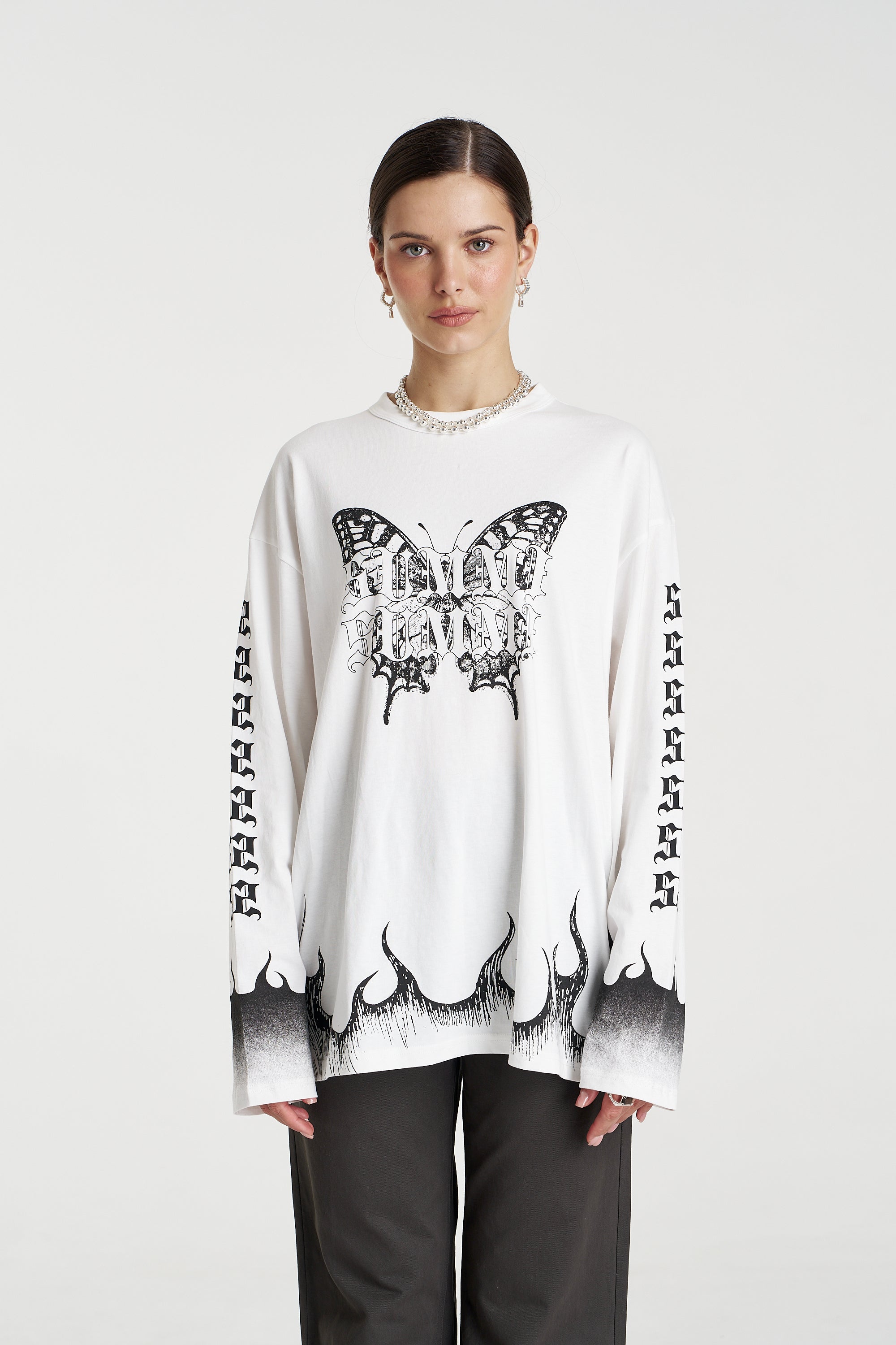 BUTTERFLY SS TEE - VANILLA