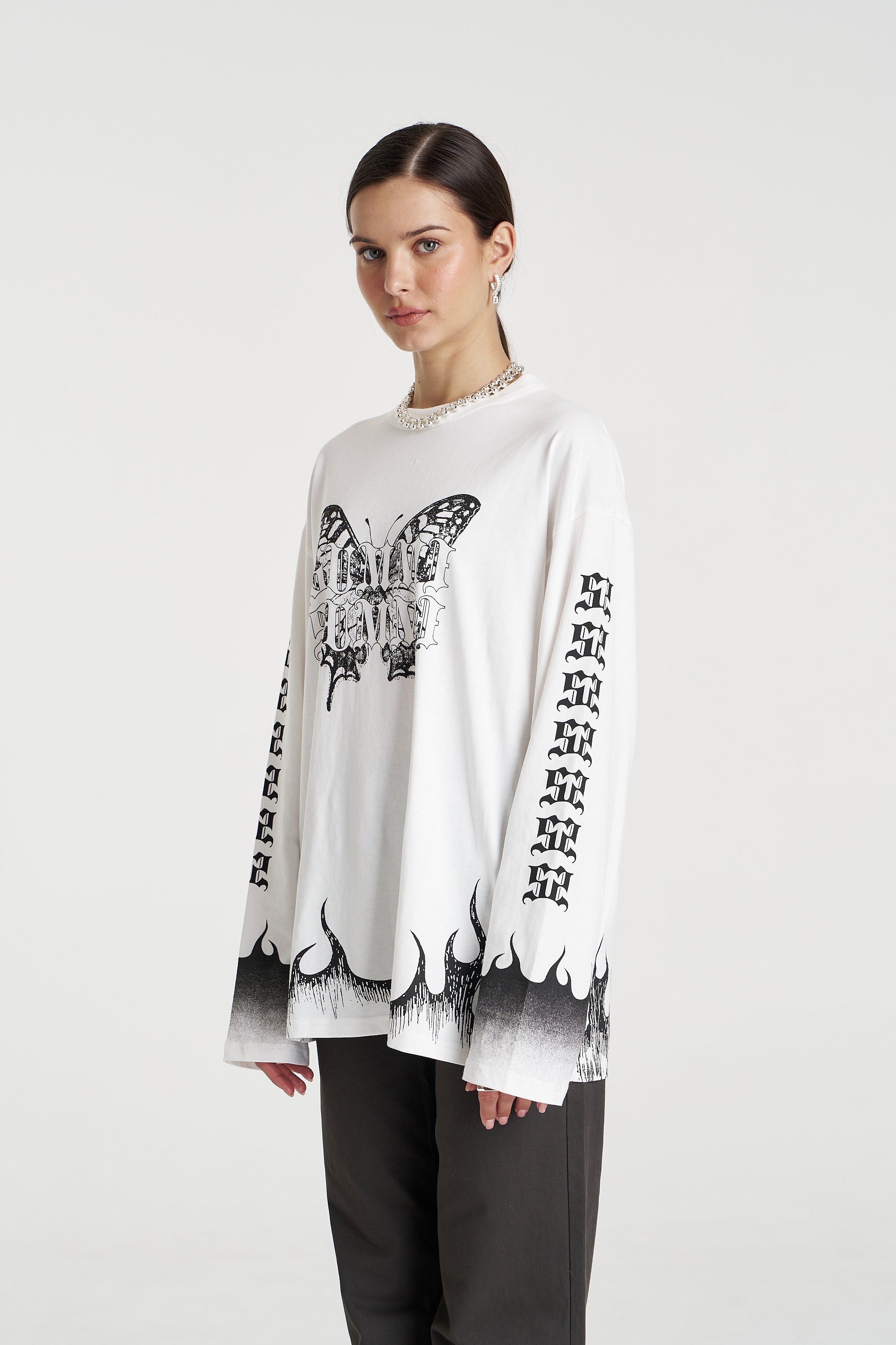 BUTTERFLY SS TEE - VANILLA