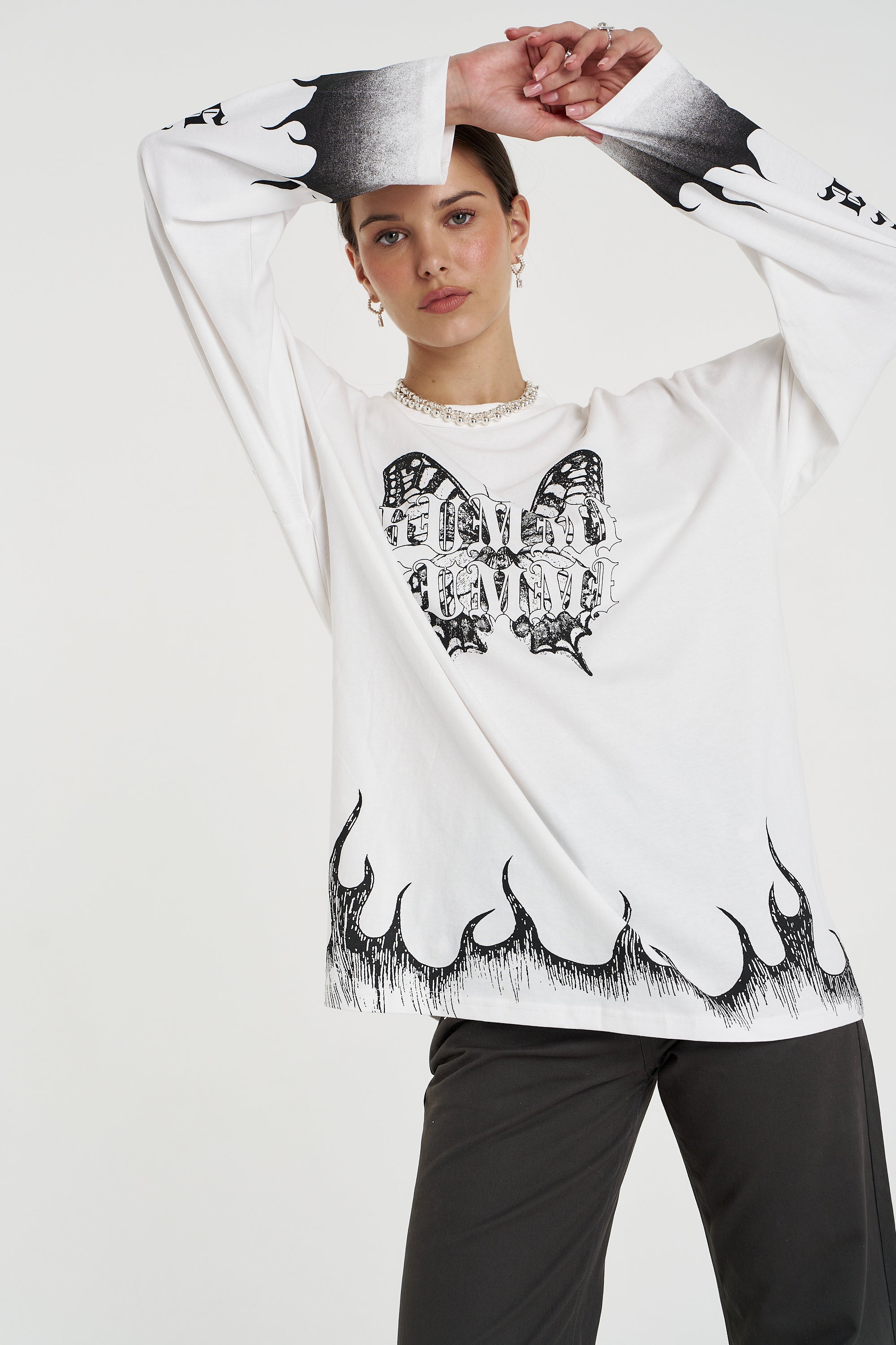 BUTTERFLY SS TEE - VANILLA
