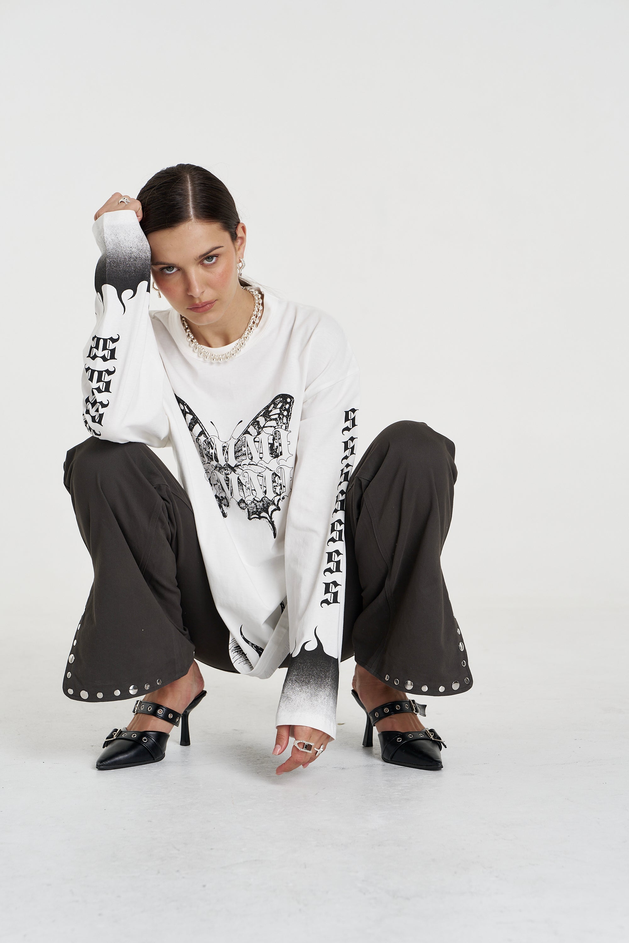 BUTTERFLY SS TEE - VANILLA