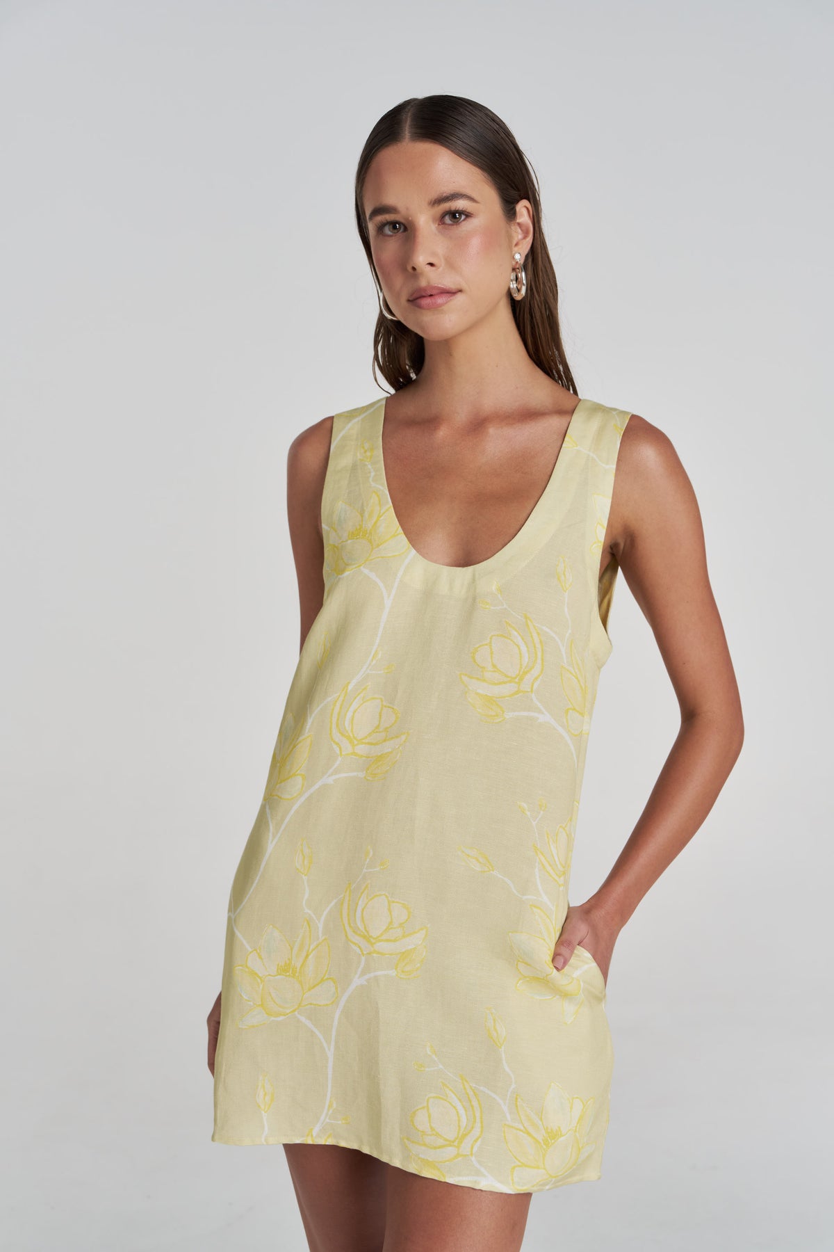 FLORA MINI DRESS - MAGNOLIA
