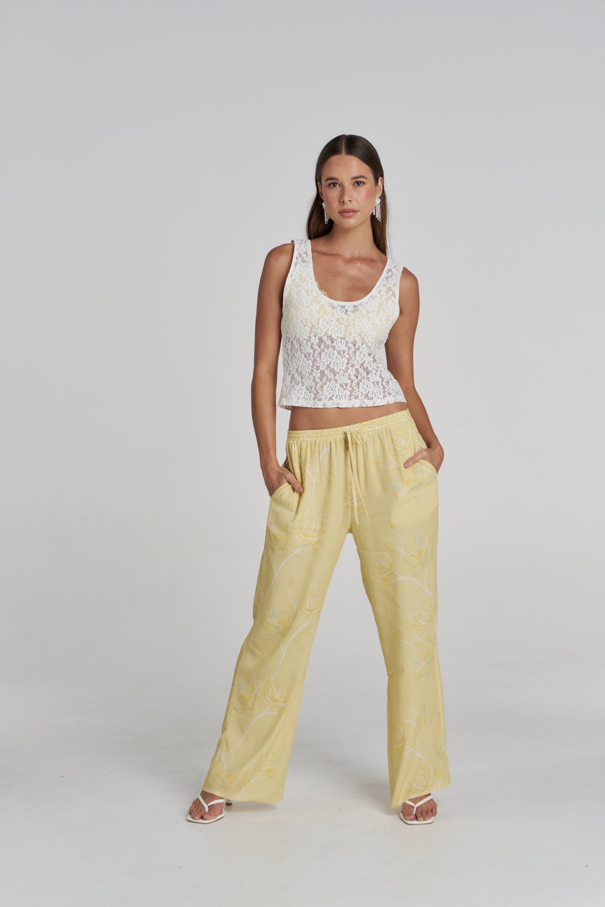 ELASTIC WAIST PANT - MAGNOLIA