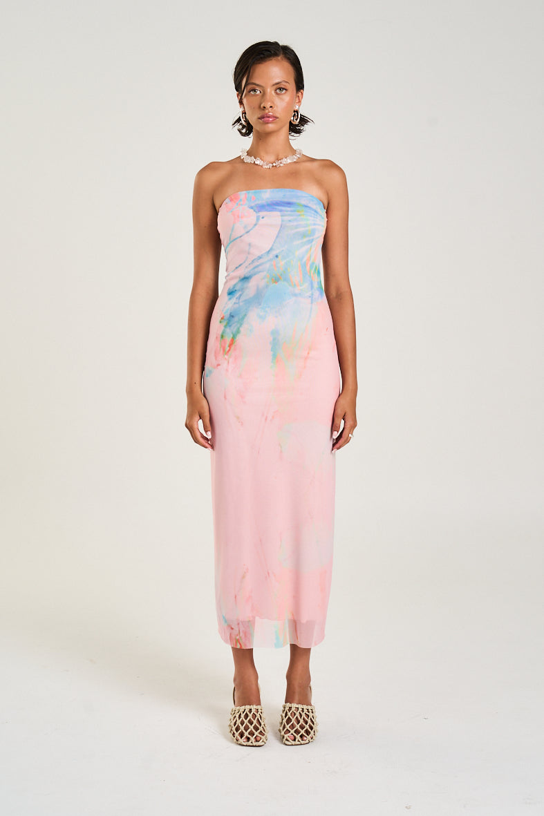 STRAPLESS MESH DRESS - MEDUSA PHASE