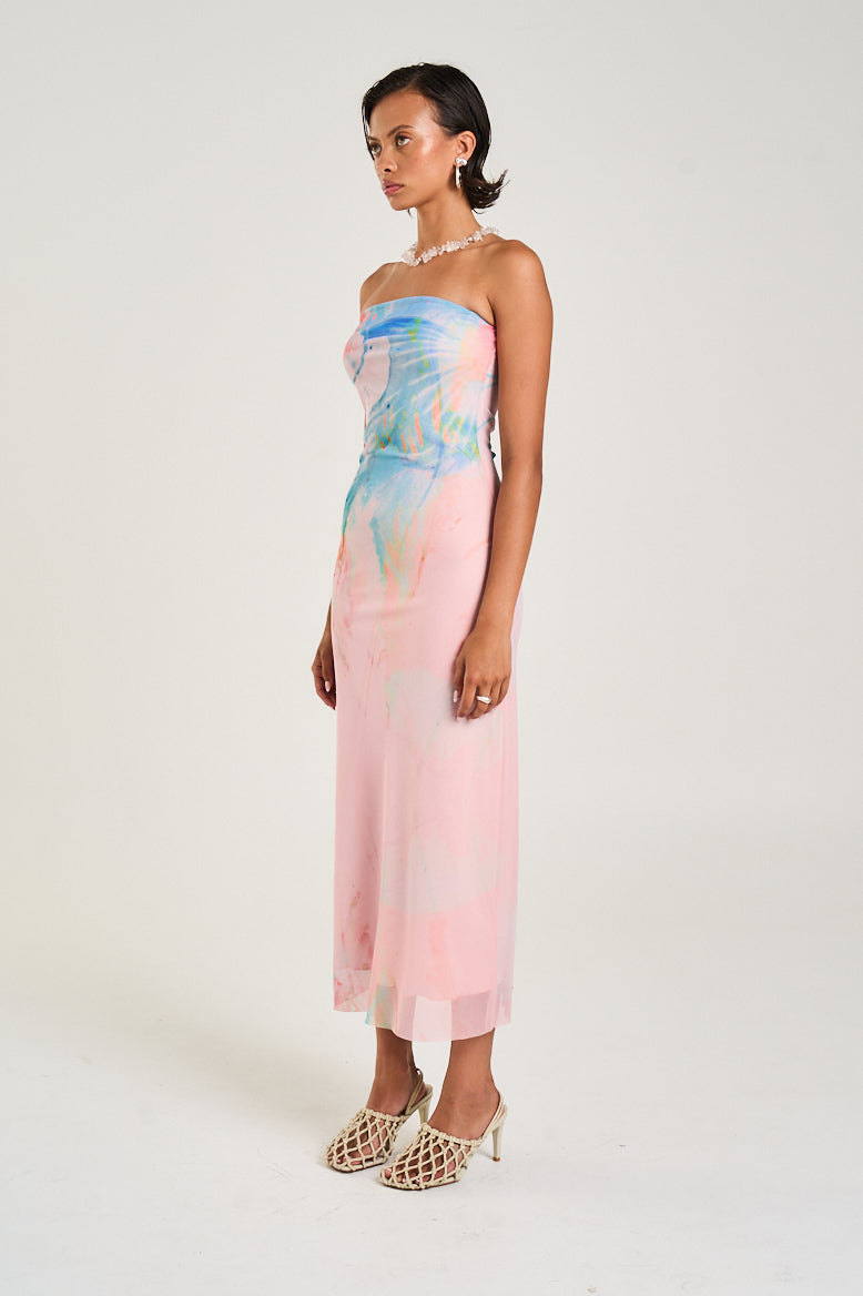 STRAPLESS MESH DRESS - MEDUSA PHASE