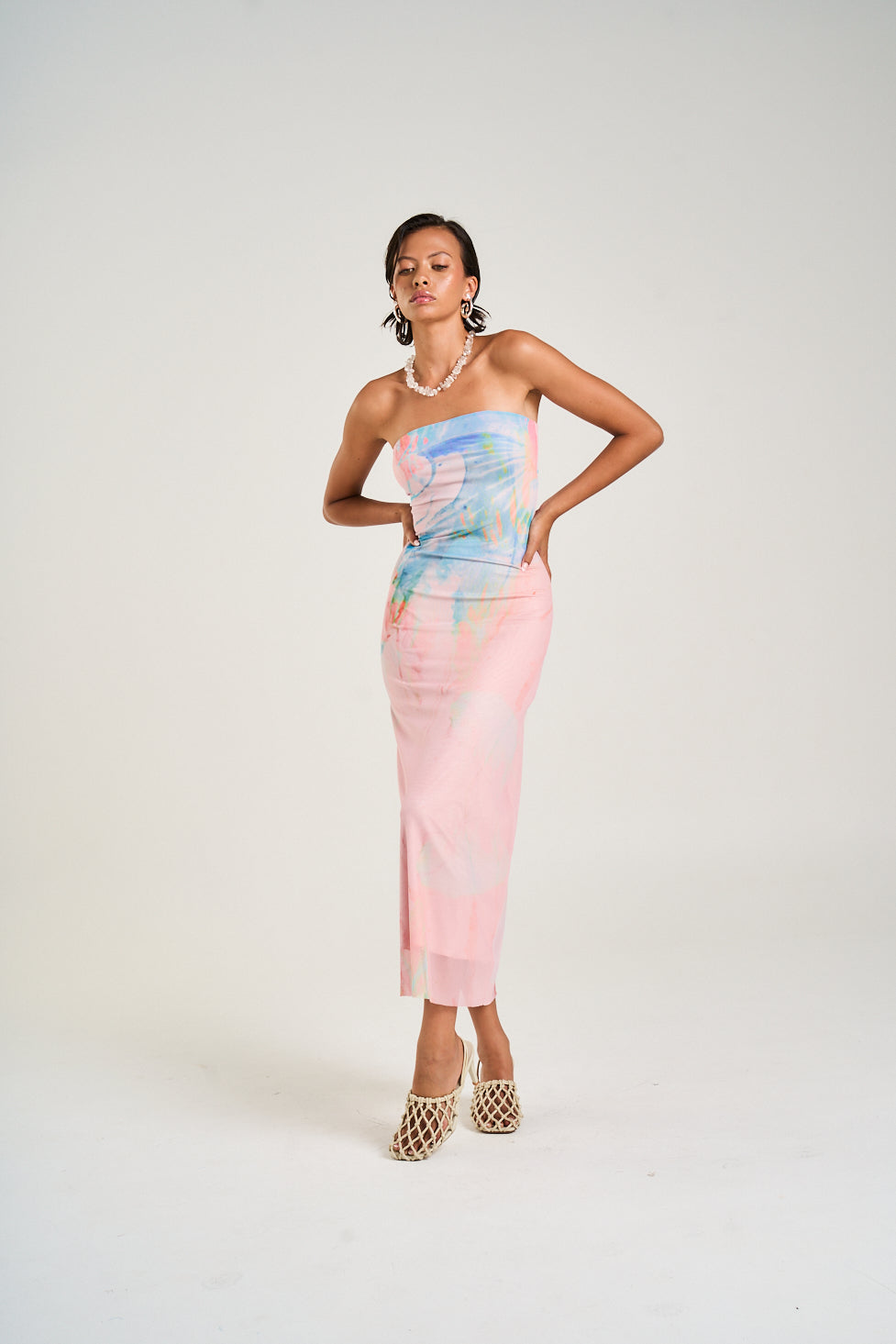 STRAPLESS MESH DRESS - MEDUSA PHASE