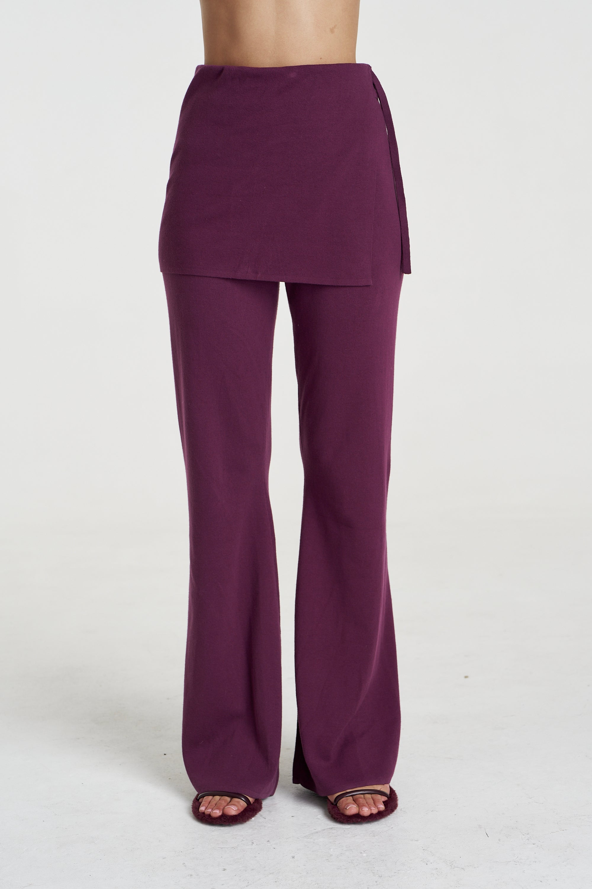 LOUNGE WRAP PANT - MULBERRY