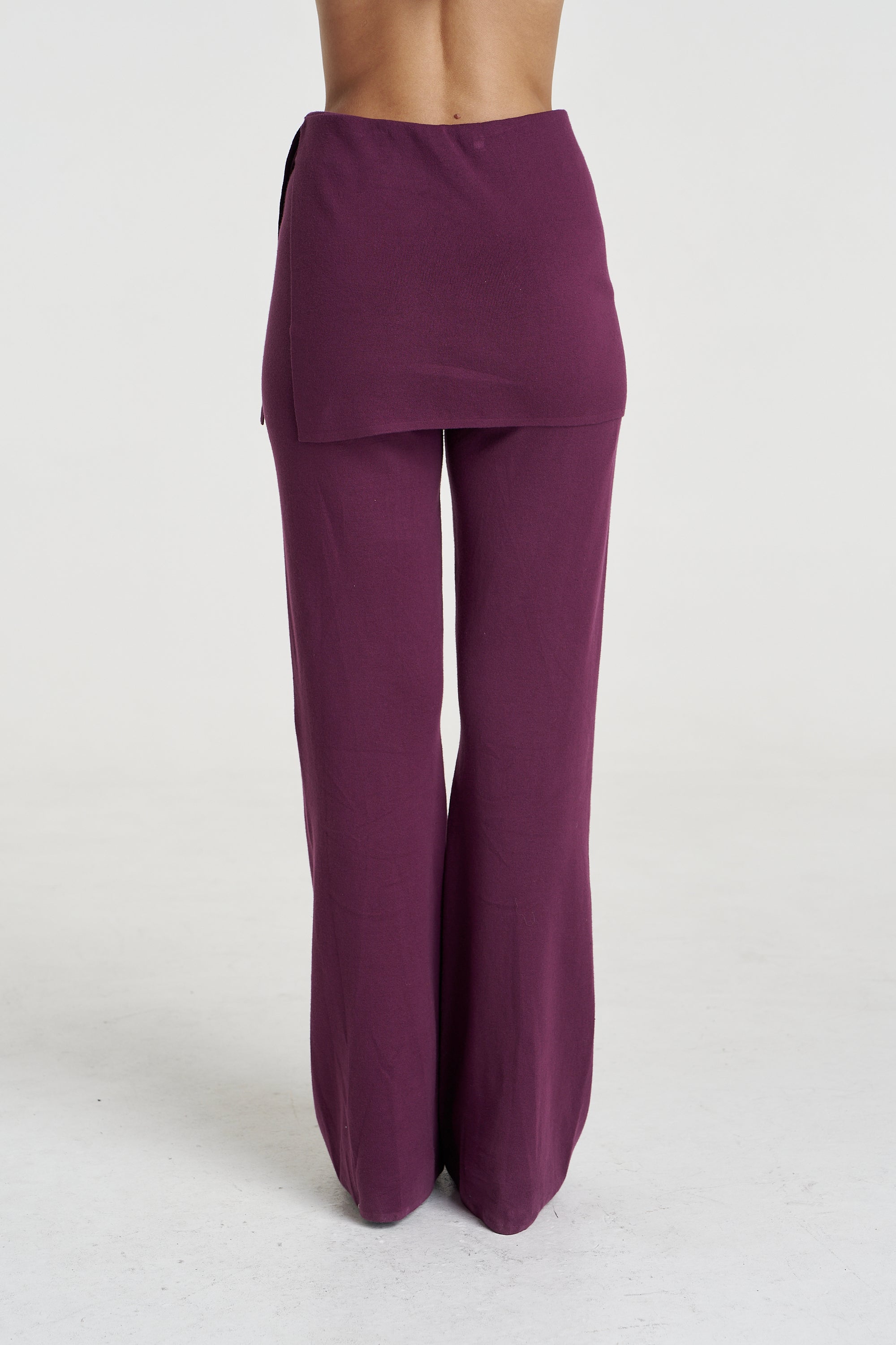 LOUNGE WRAP PANT - MULBERRY