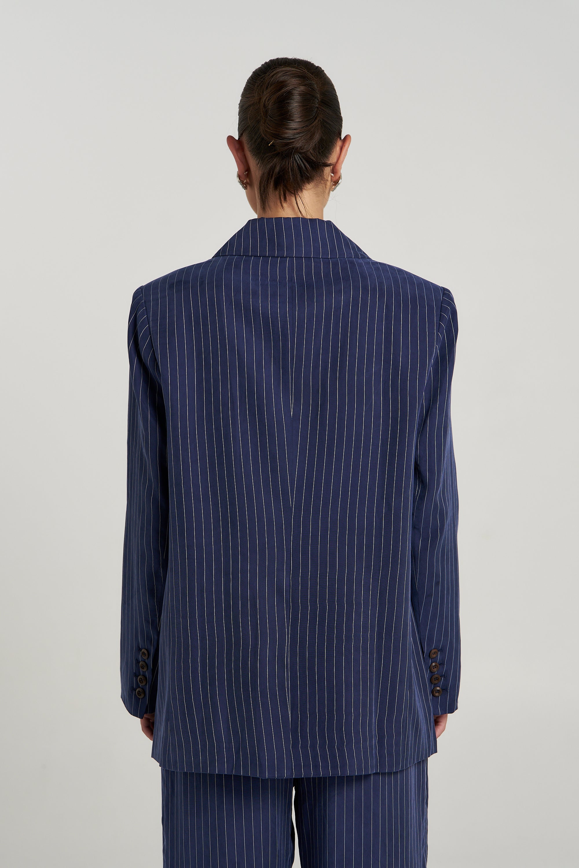 OS BLAZER - NAVY PINSTRIPE