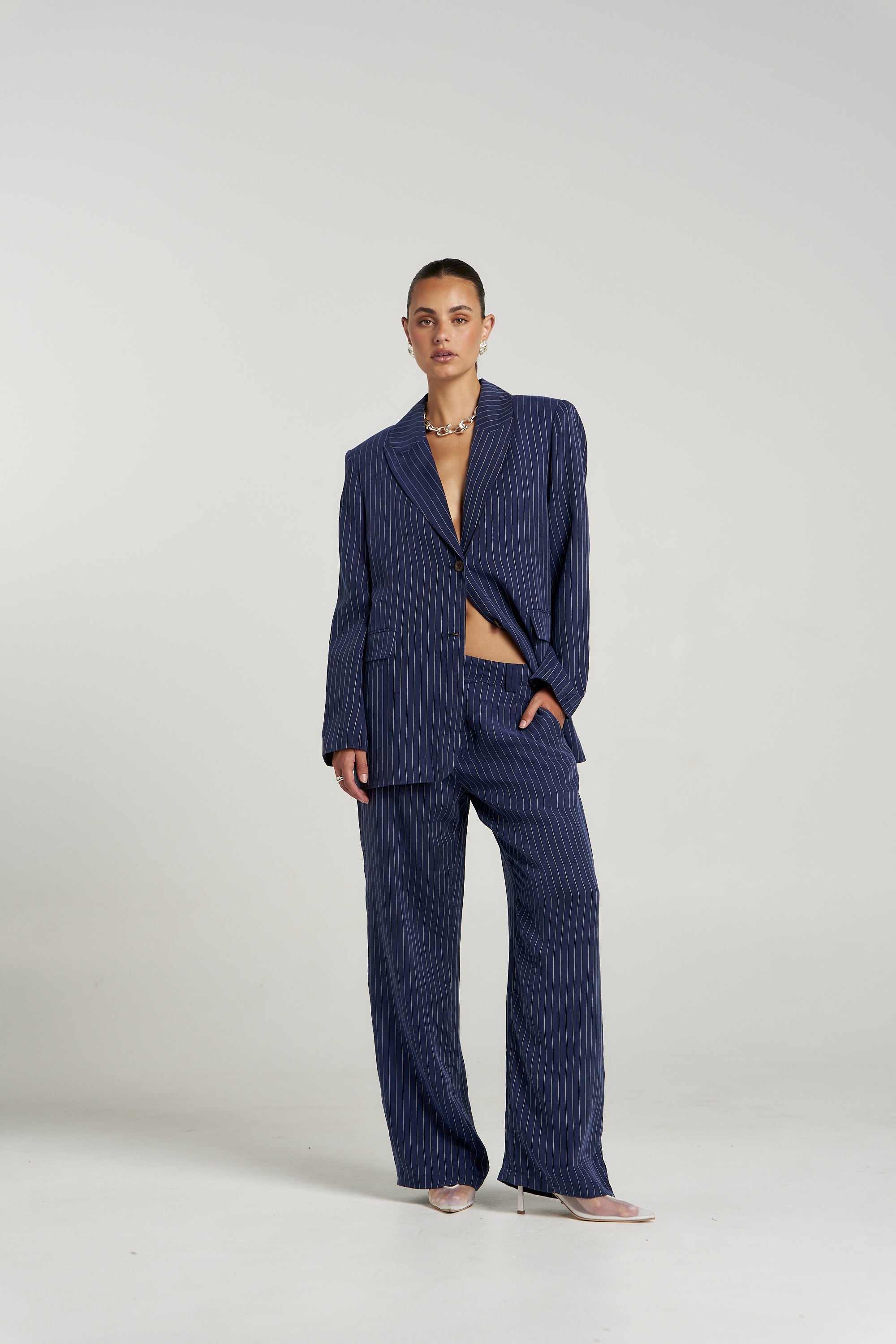 BOSS PANT - NAVY PINSTRIPE