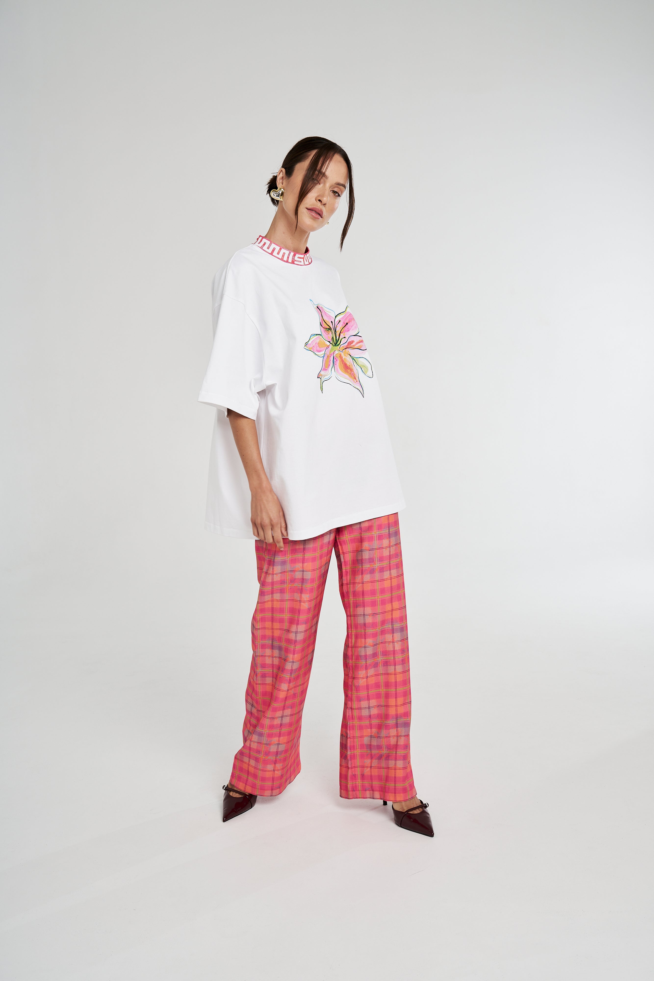 TIPPI HIGH WAISTED PANT - NEON PLAID