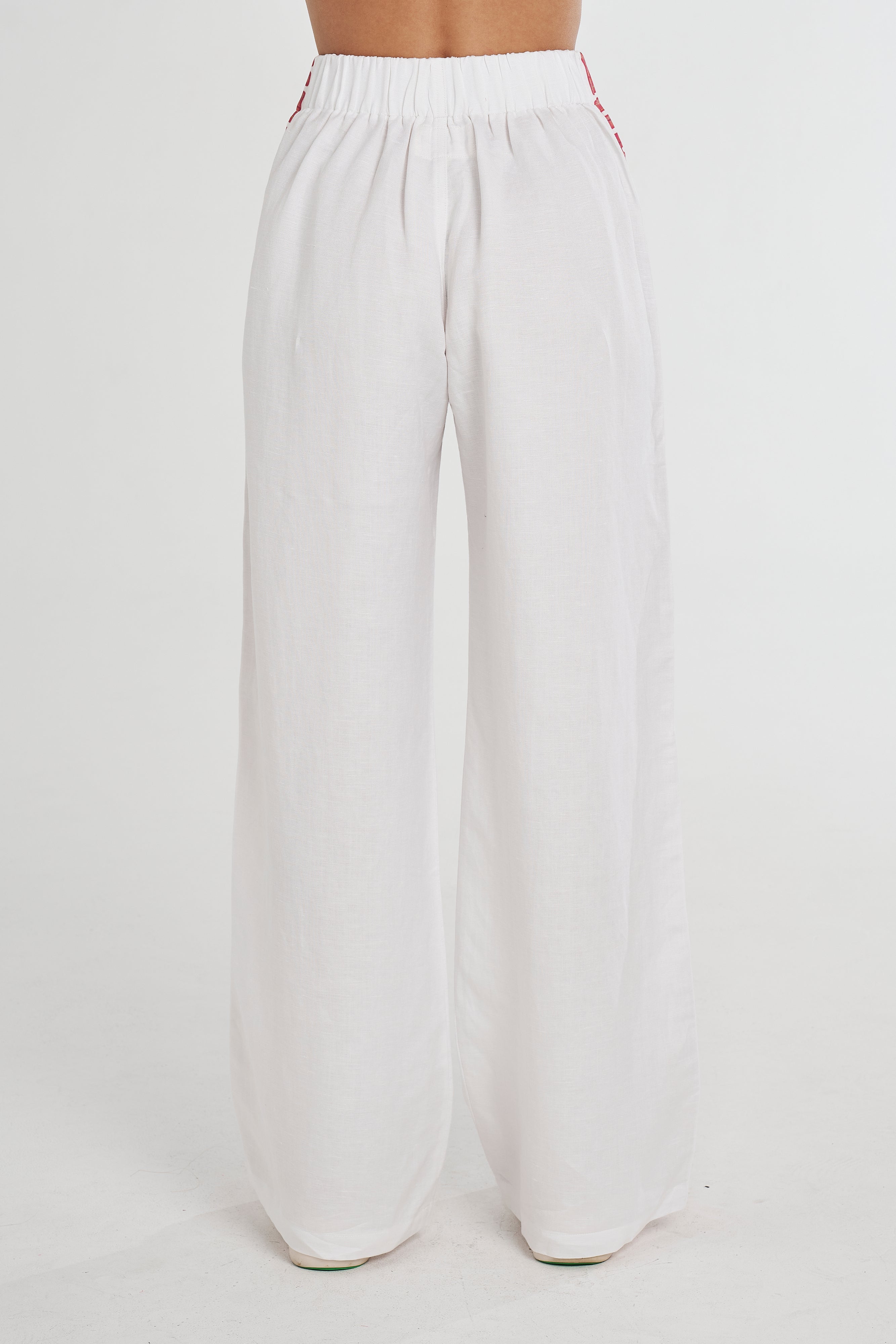 SIG LINEN PANTS - NEON PLAID