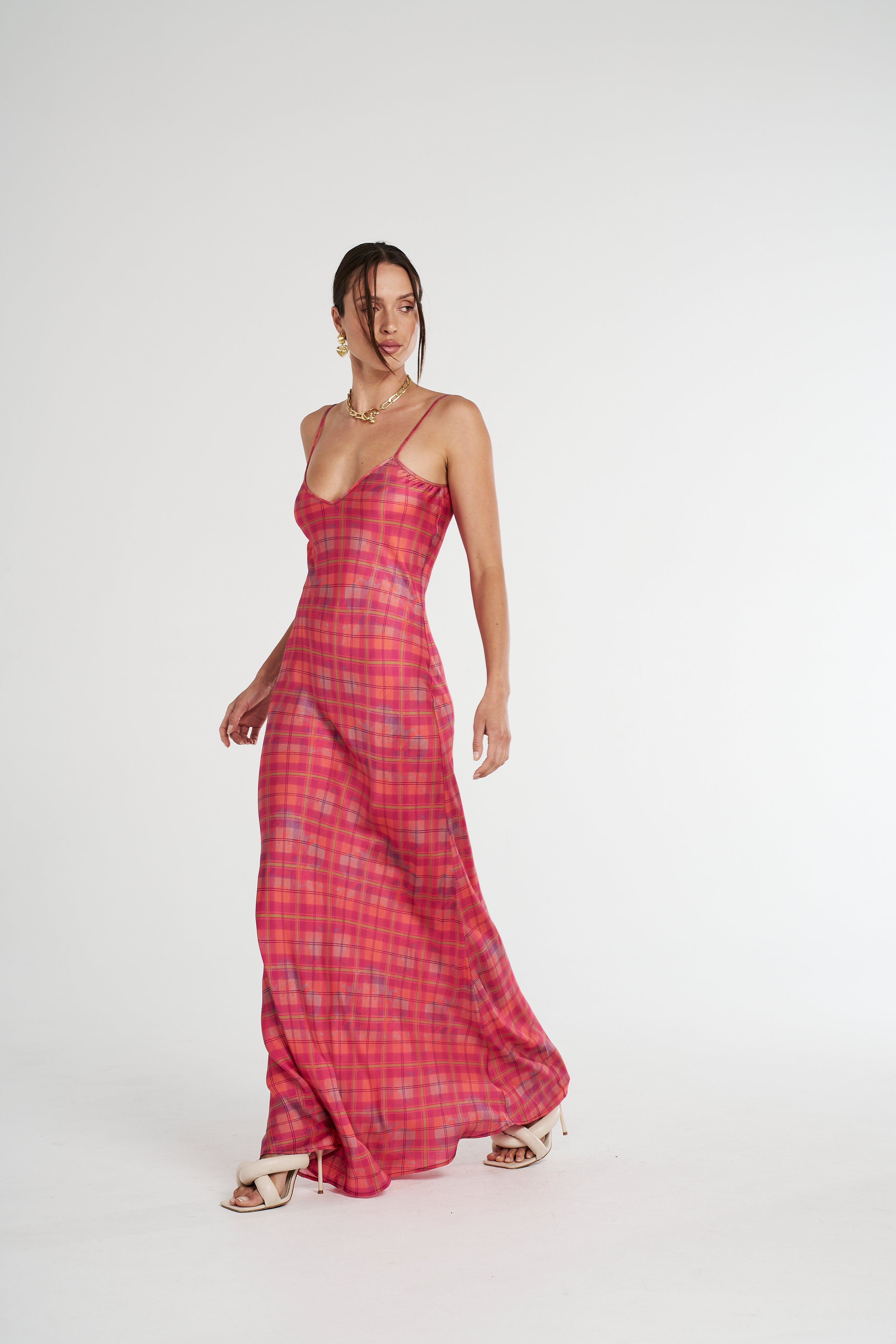 SIREN DRESS - NEON PLAID