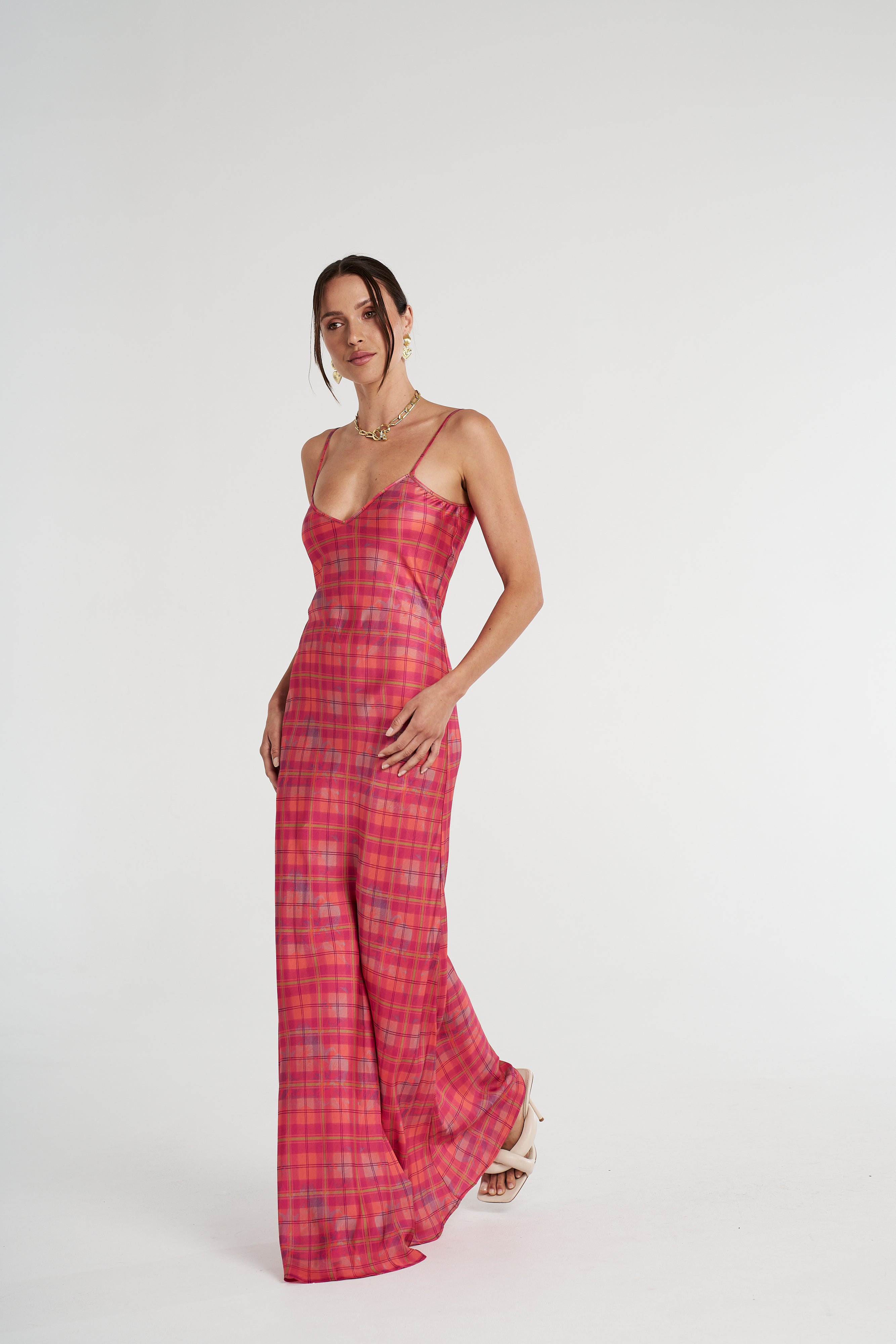 SIREN DRESS - NEON PLAID