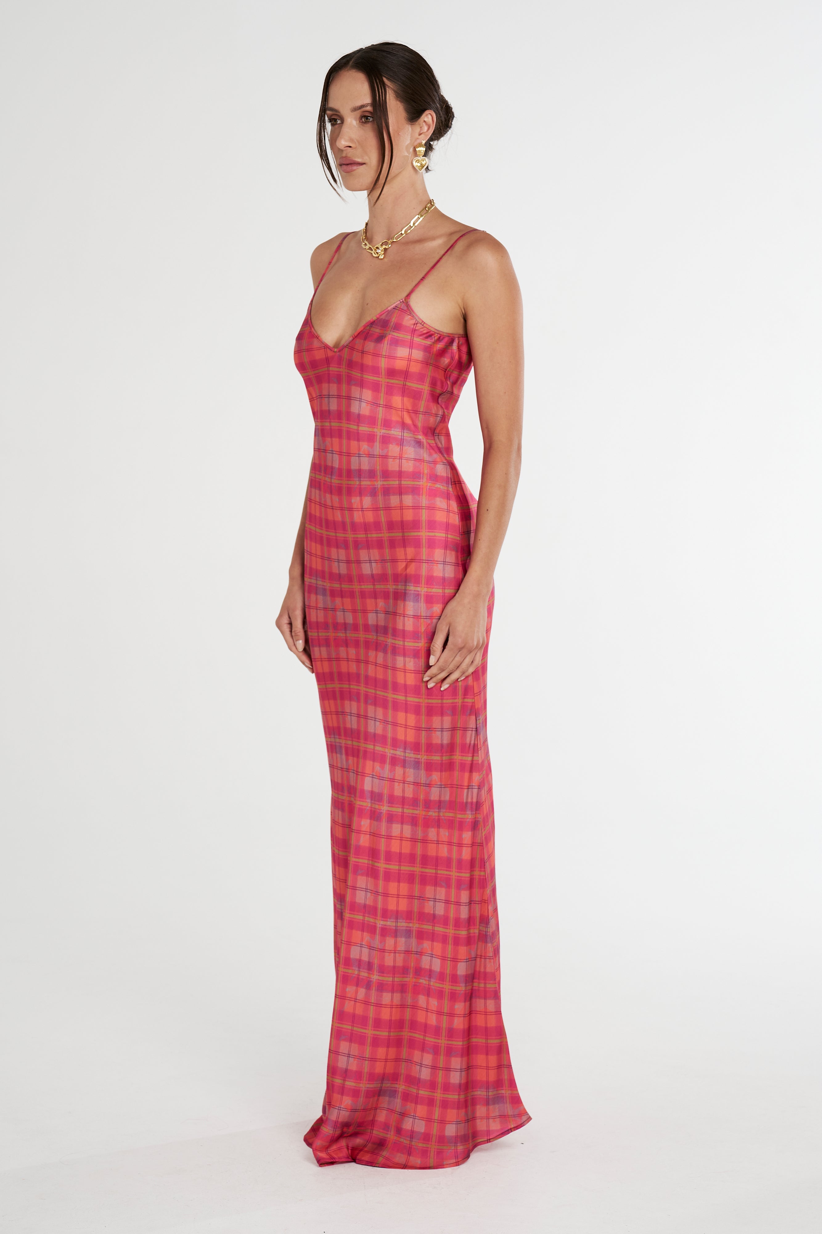 SIREN DRESS - NEON PLAID
