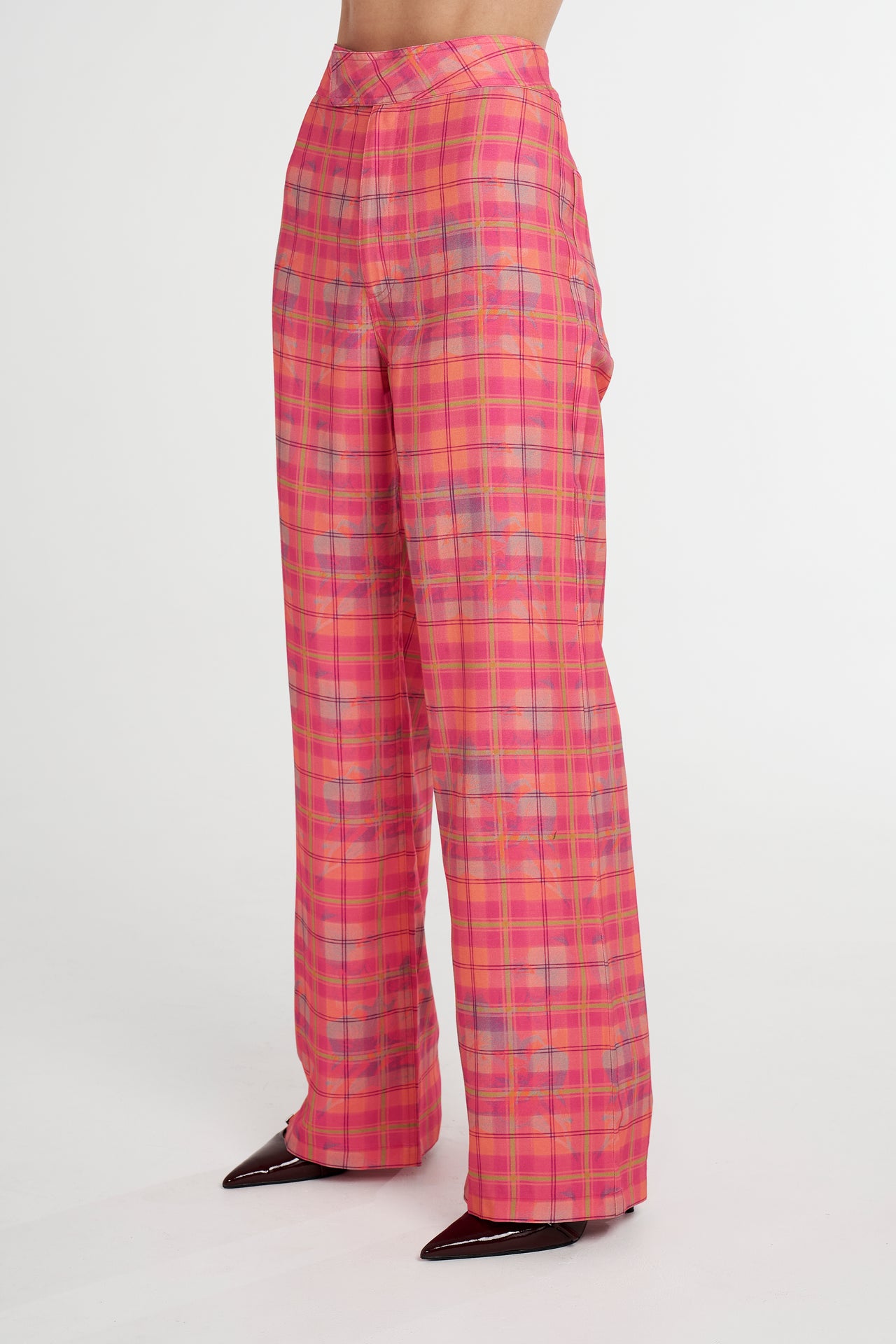 TIPPI HIGH WAISTED PANT - NEON PLAID