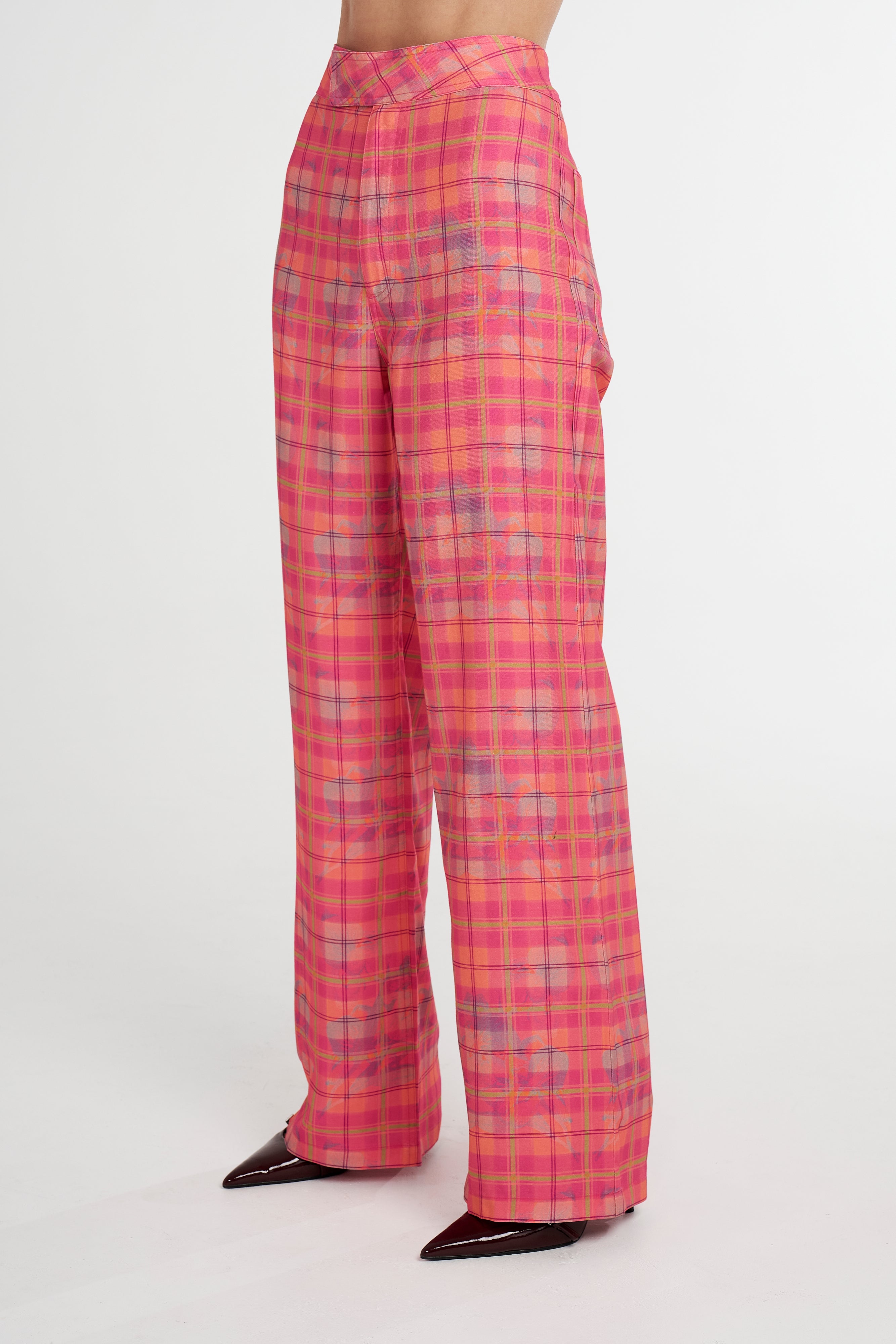 TIPPI HIGH WAISTED PANT - NEON PLAID