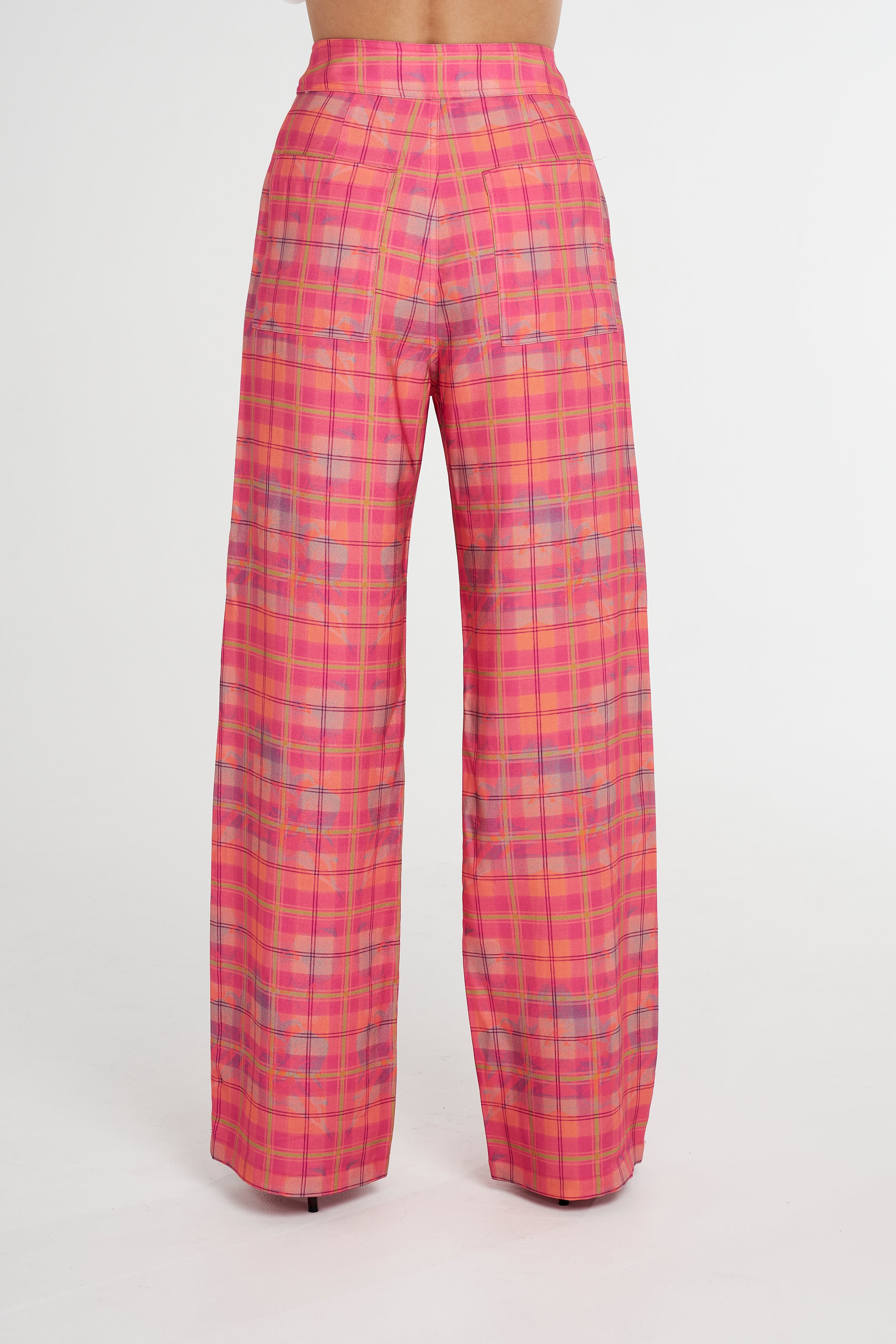 TIPPI HIGH WAISTED PANT - NEON PLAID