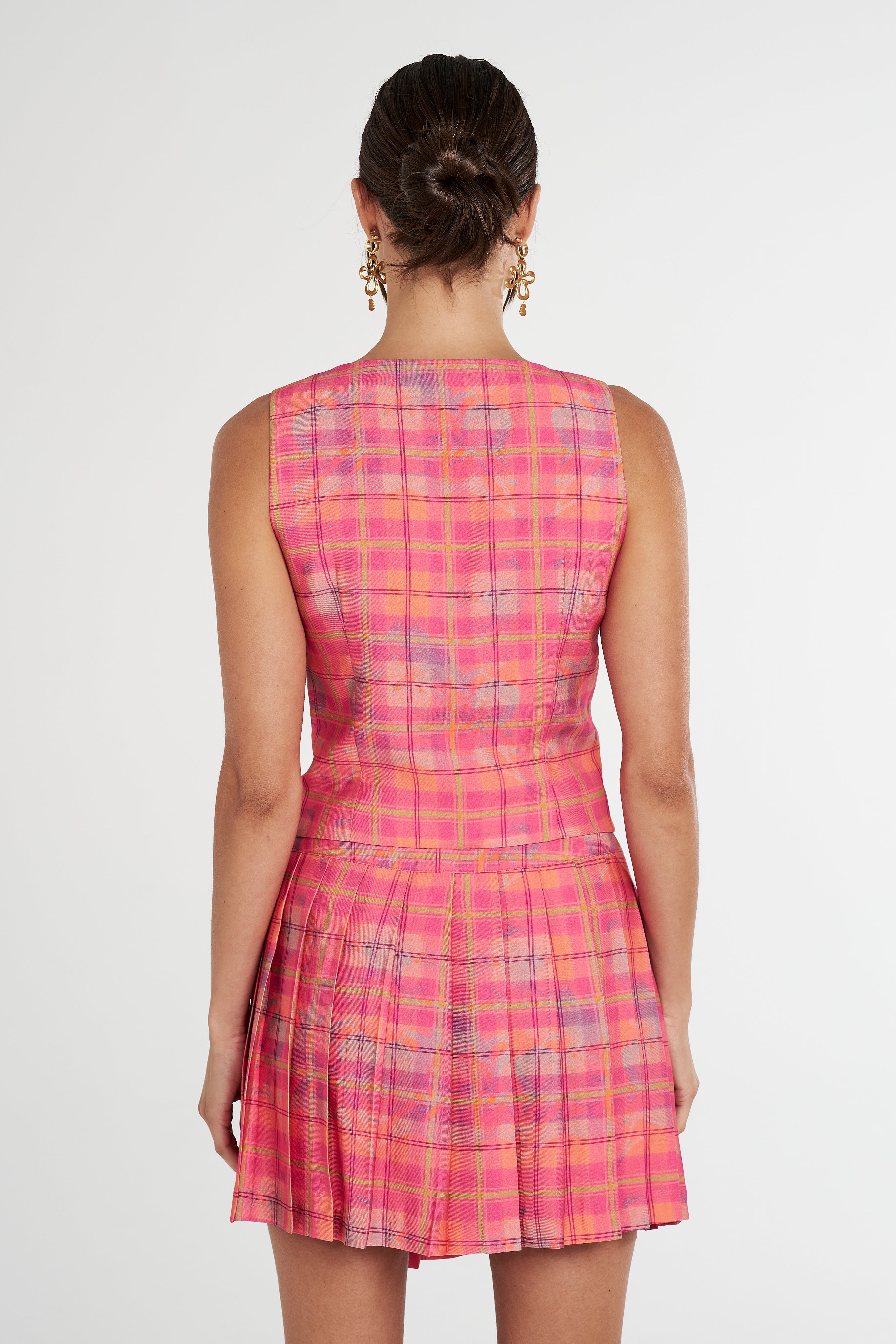 THE VEST - NEON PLAID